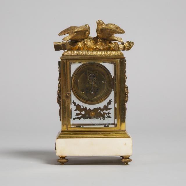 French Louis XVI Style Boudoir Timepiece, mid-late 19th century