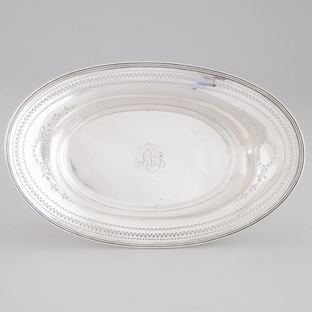 American Silver Pierced Oval Bread Basket, Tiffany & Co., New York, N.Y., c.1907-47