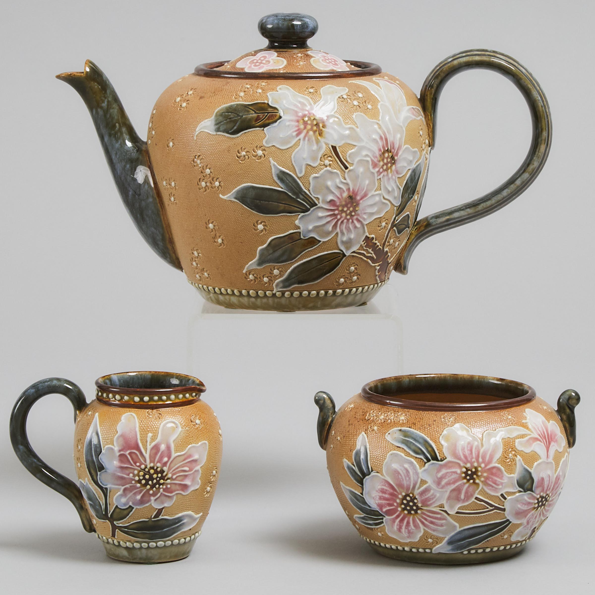 Royal Doulton 'Doulton & Slater's Patent' Stoneware Tea Service, early 20th century