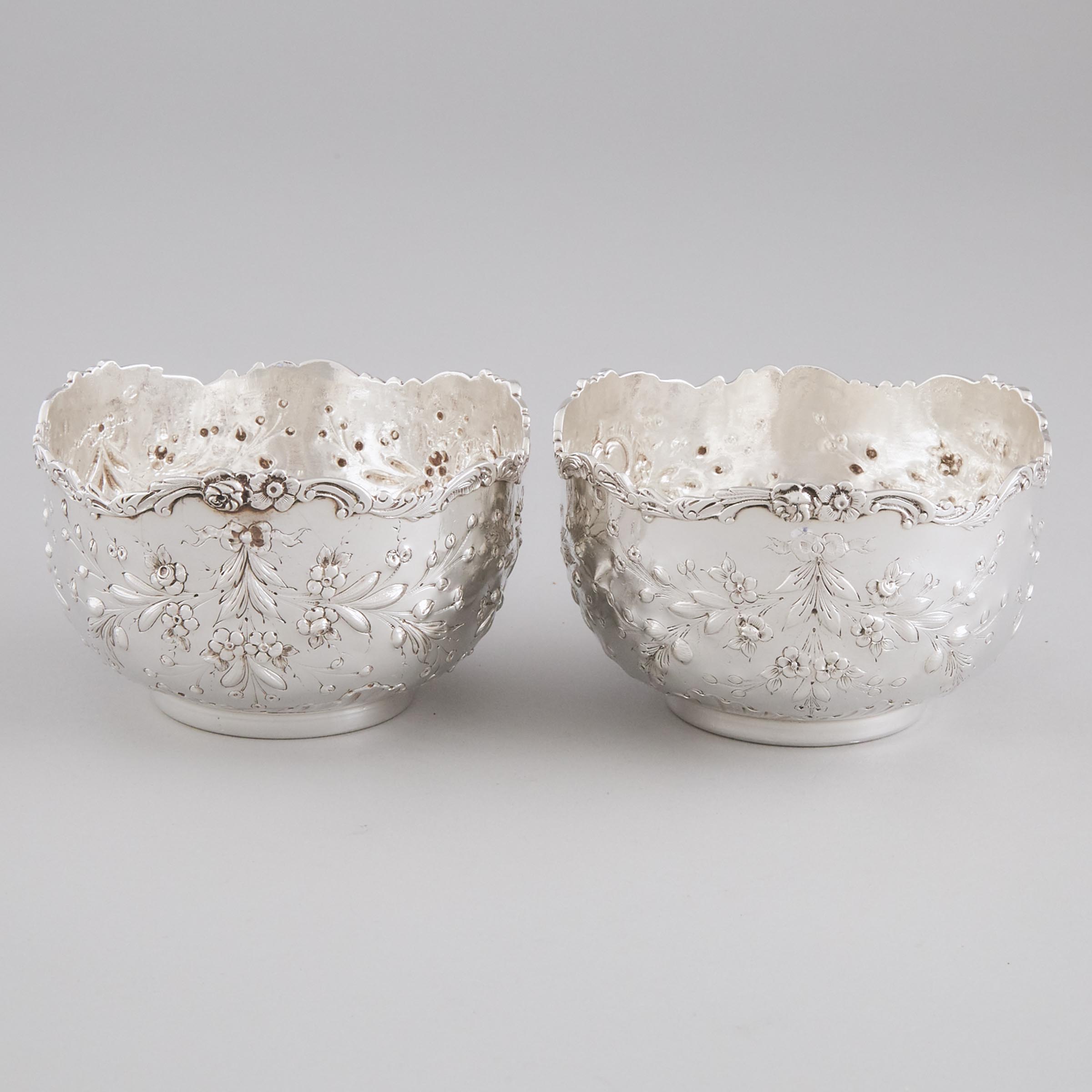 Pair of French Silver Finger Bowls, Emile Delaire, Paris, c.1900