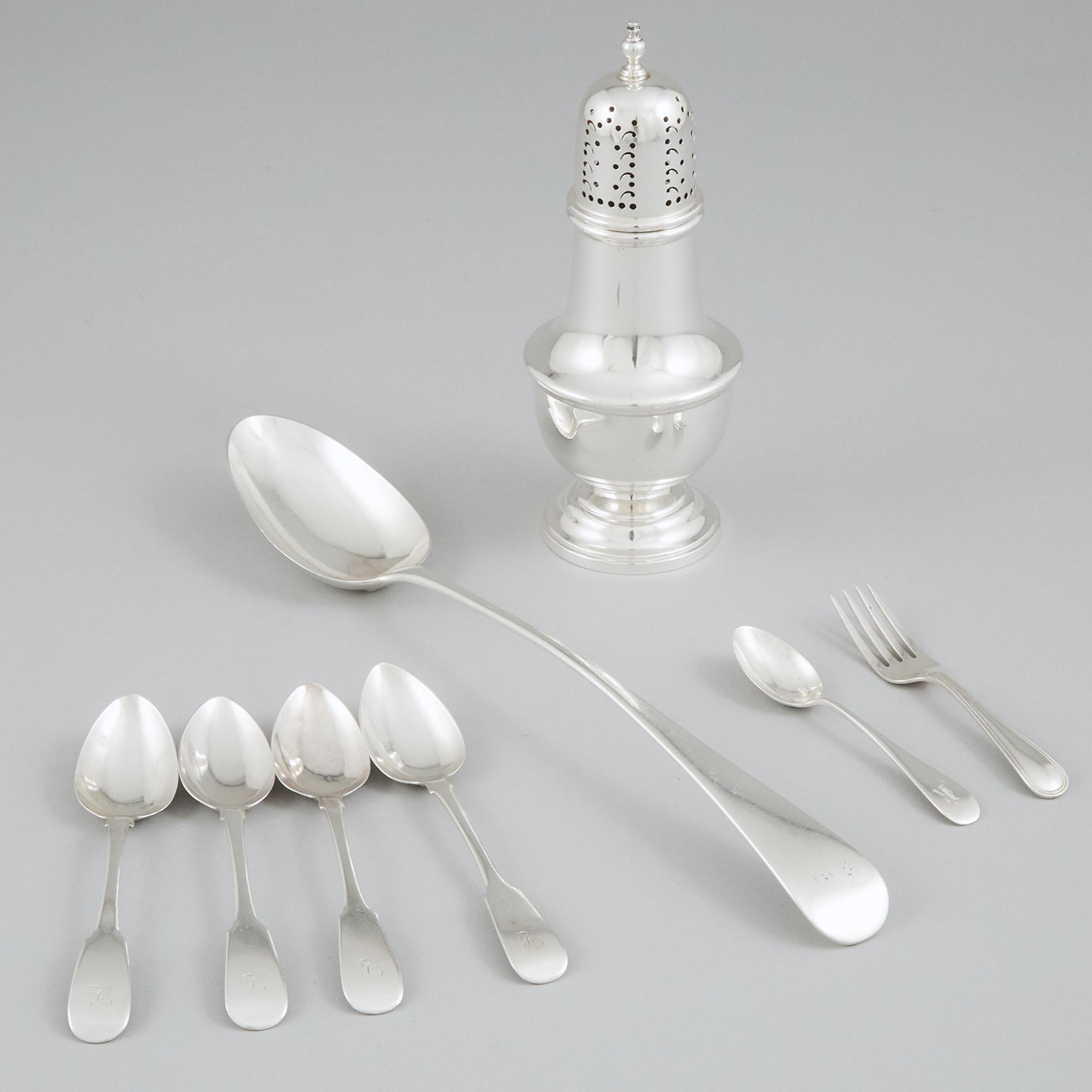 Group of Georgian and Canadian Silver, 19th/20th century