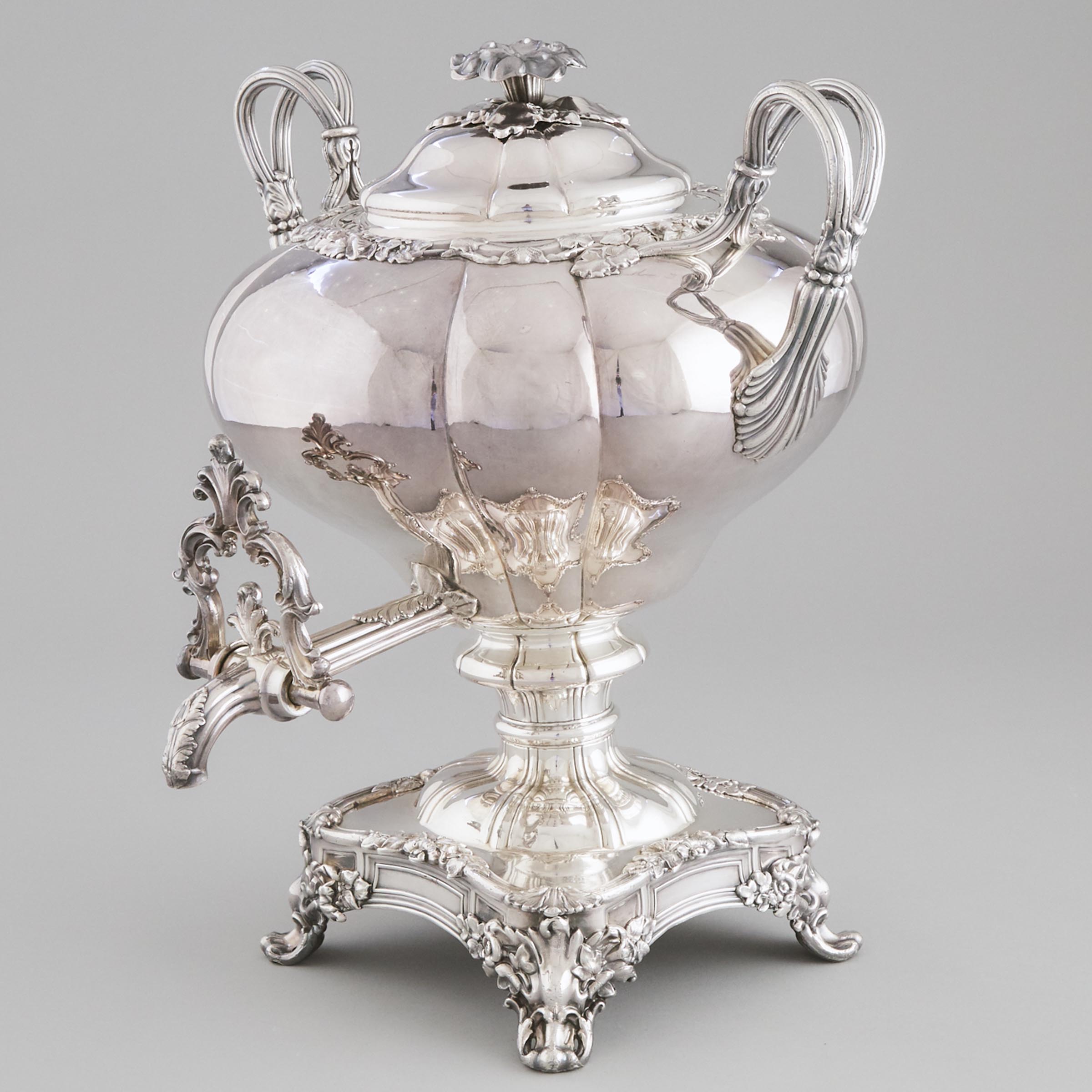 Victorian Silver Plated Tea Urn, mid-19th century