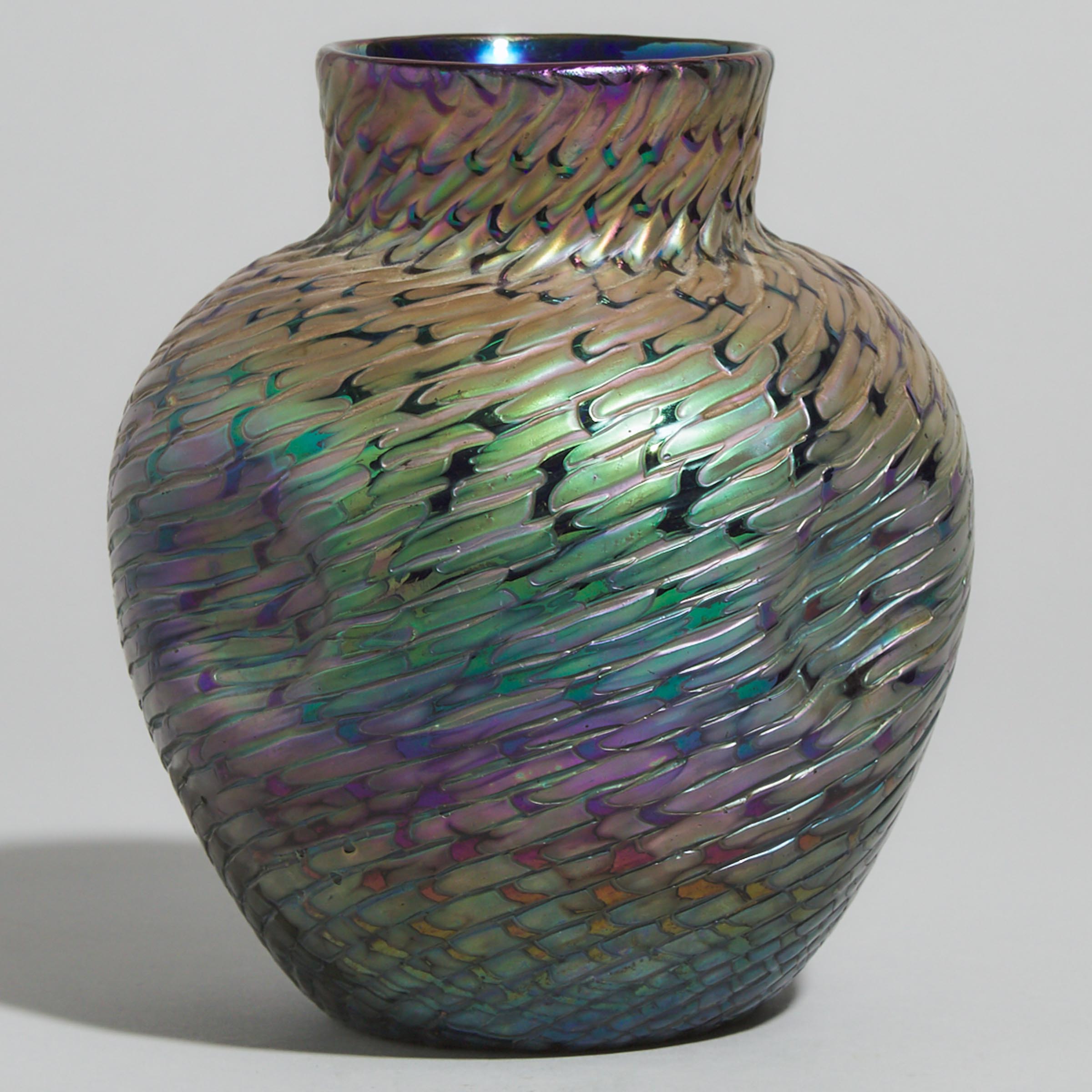 Austrian Iridescent Glass Vase, early 20th century
