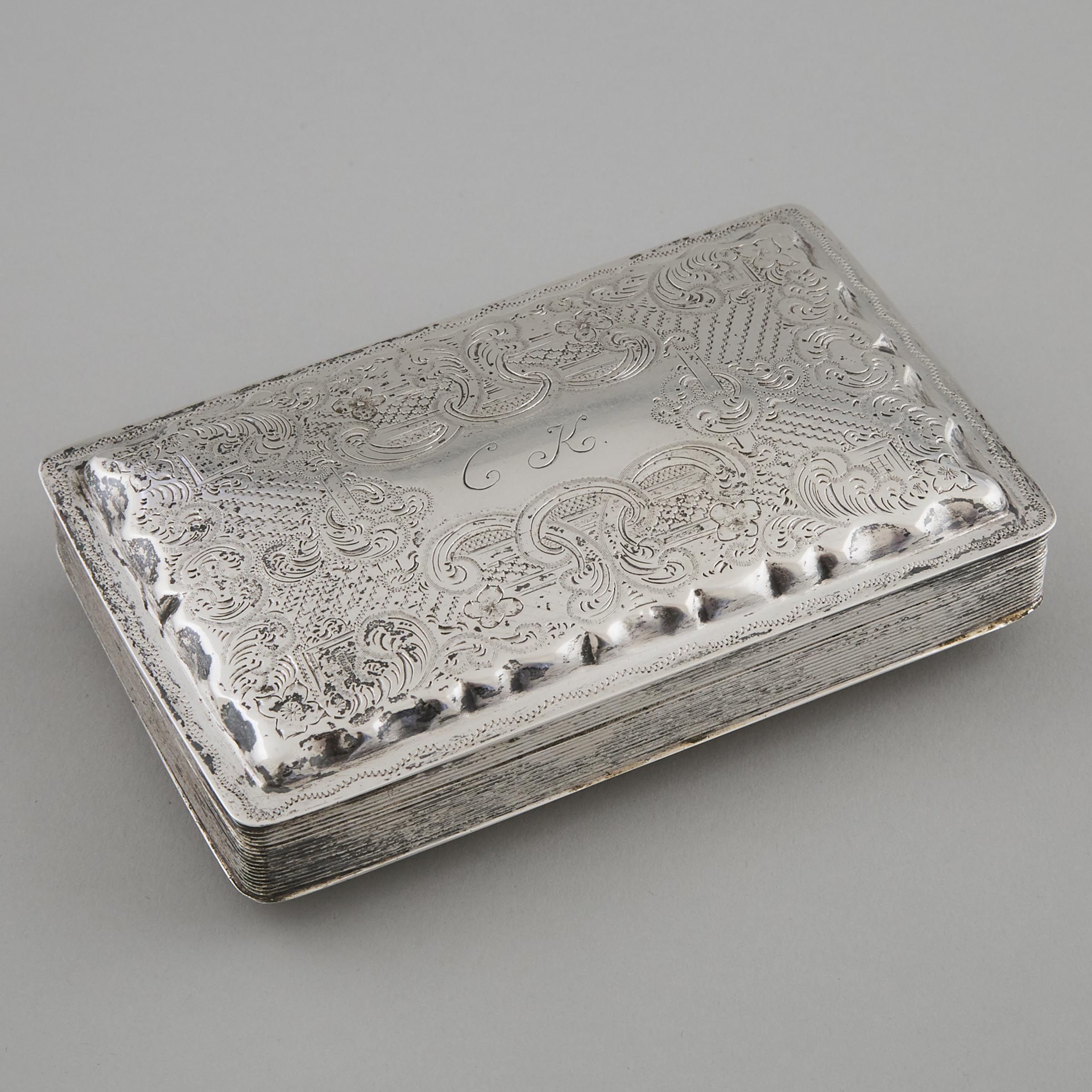 Dutch Silver Cigar Case, probably Cornelis Monteban, Schoonhoven, late 19th century