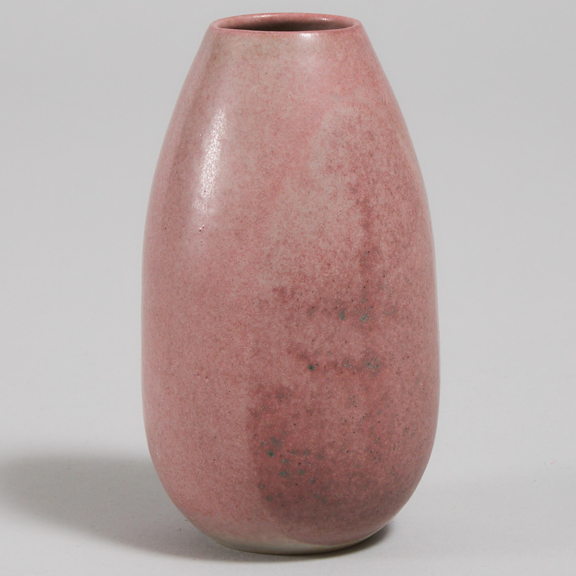 Deichmann Mottled Red Glazed Vase, Kjeld & Erica Deichmann, mid-20th century