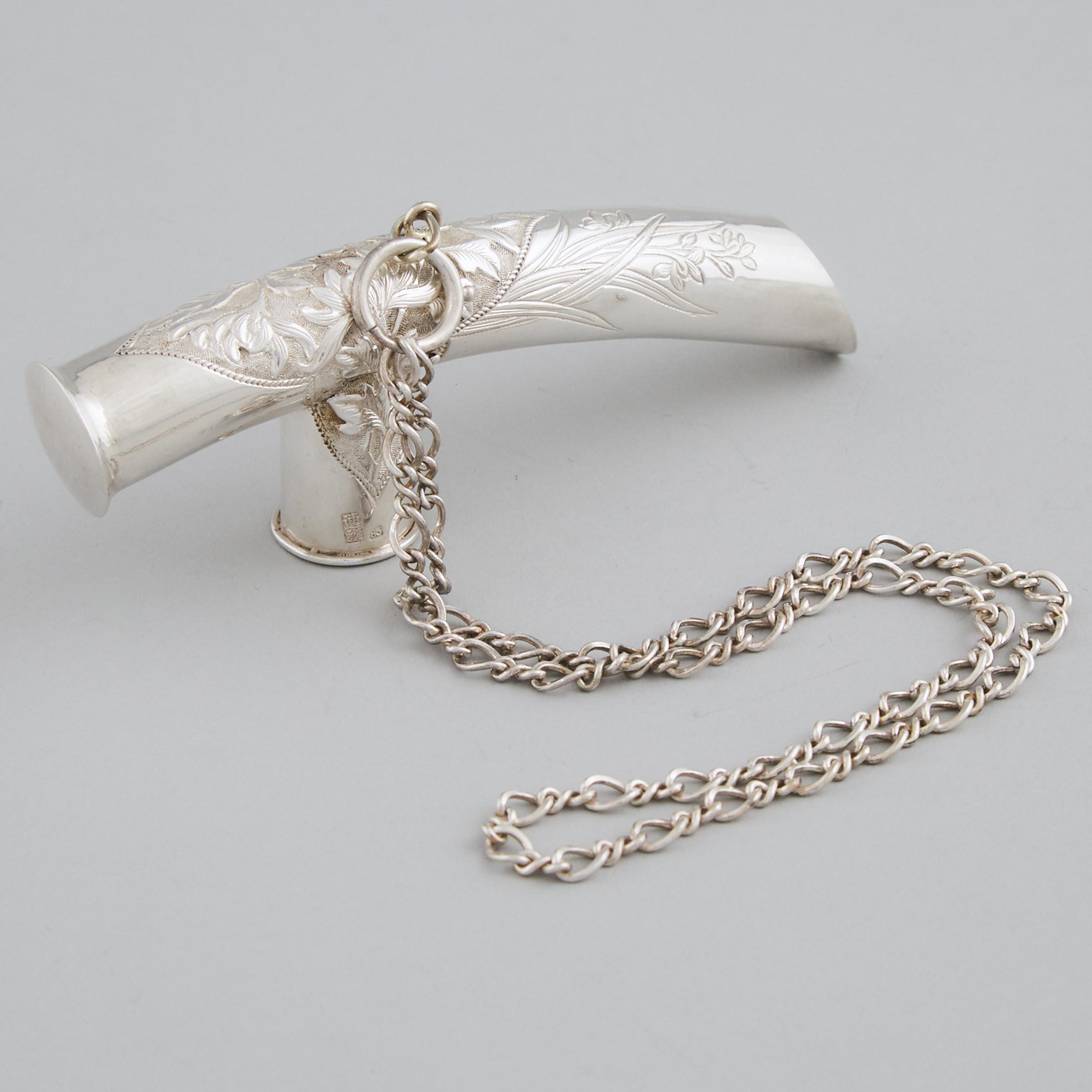 Chinese Export Silver Cane Handle, Lian Fa, early 20th century