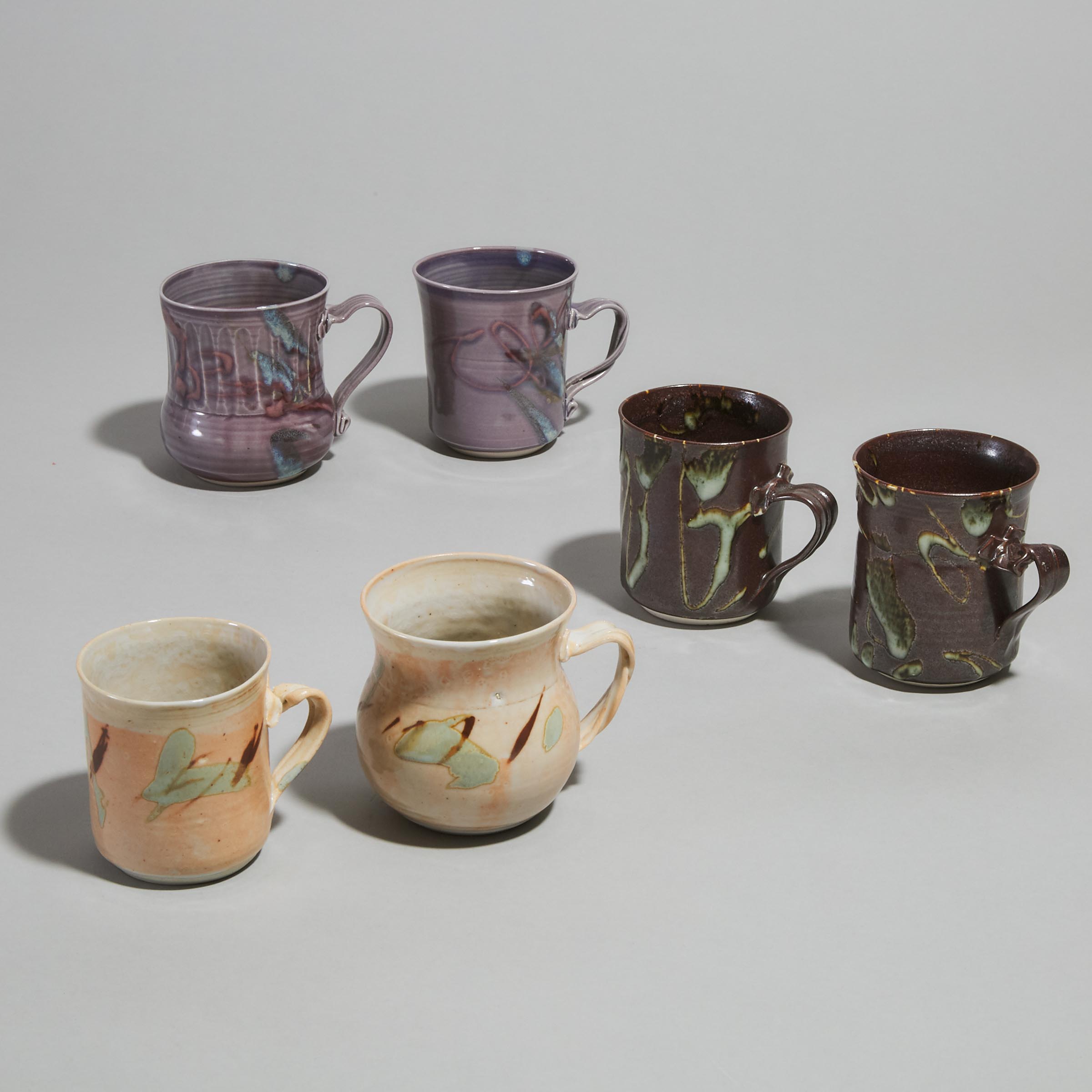 Kayo O'Young (Canadian, b.1950), Six Mugs, dated 1991-95