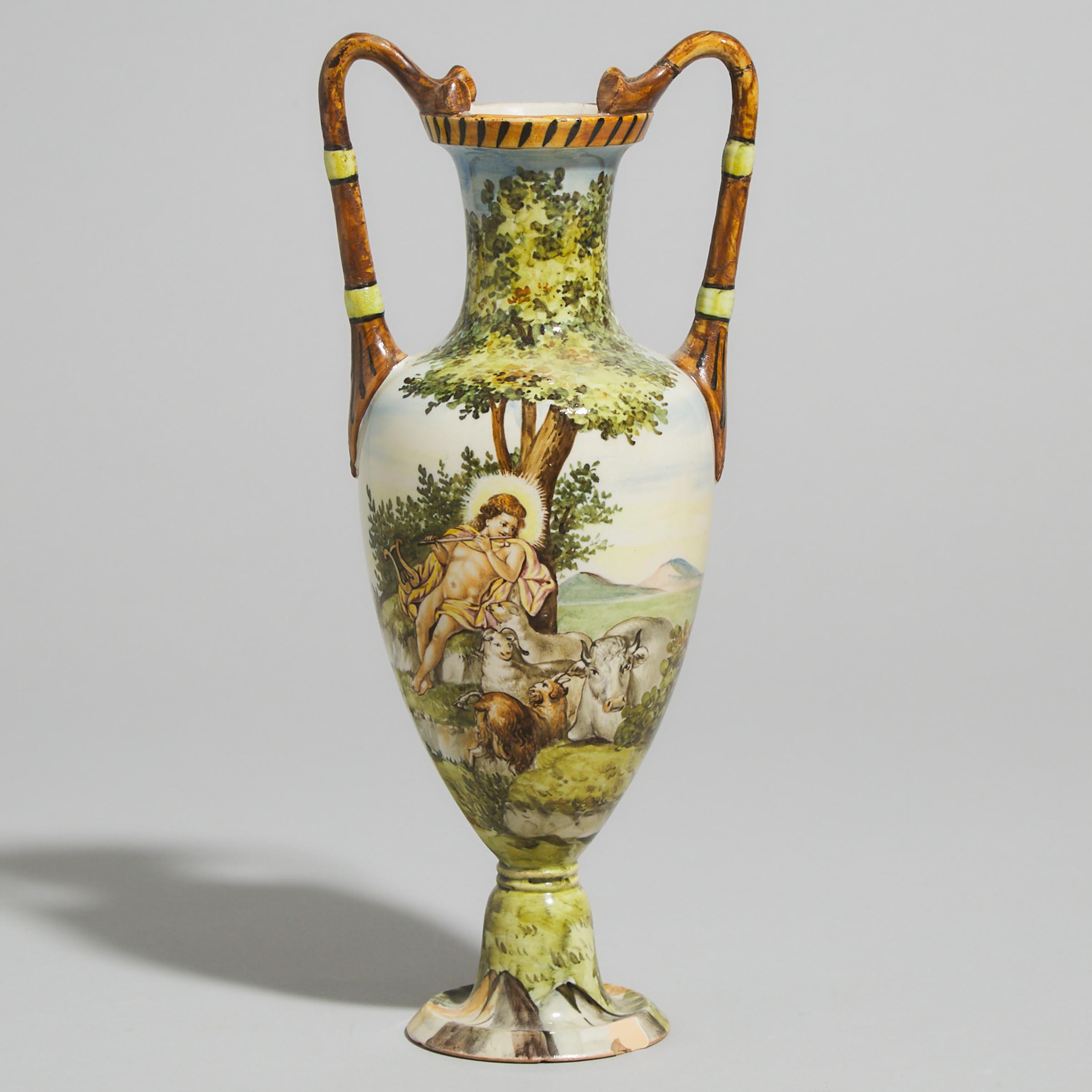 Ginori 'Apollo' Two-Handled Vase, early 20th century