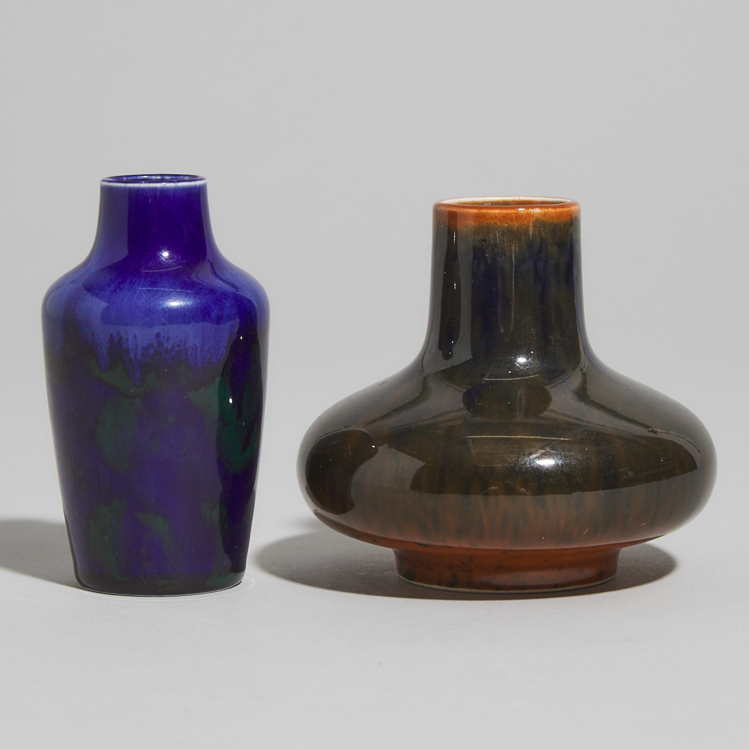 Two Small Ruskin Vases, early 20th century