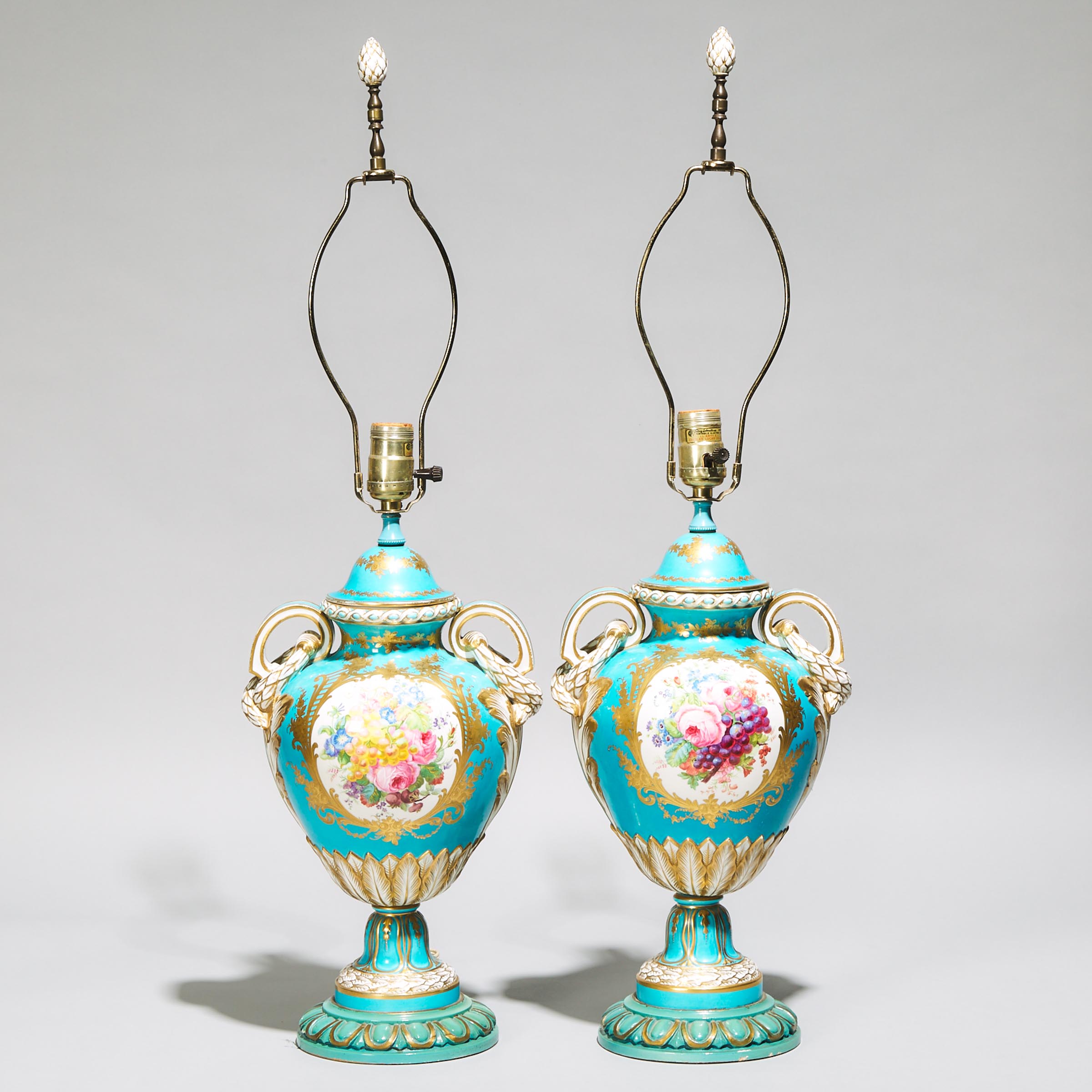 Pair of 'Sèvres' Covered Vases, late 19th century