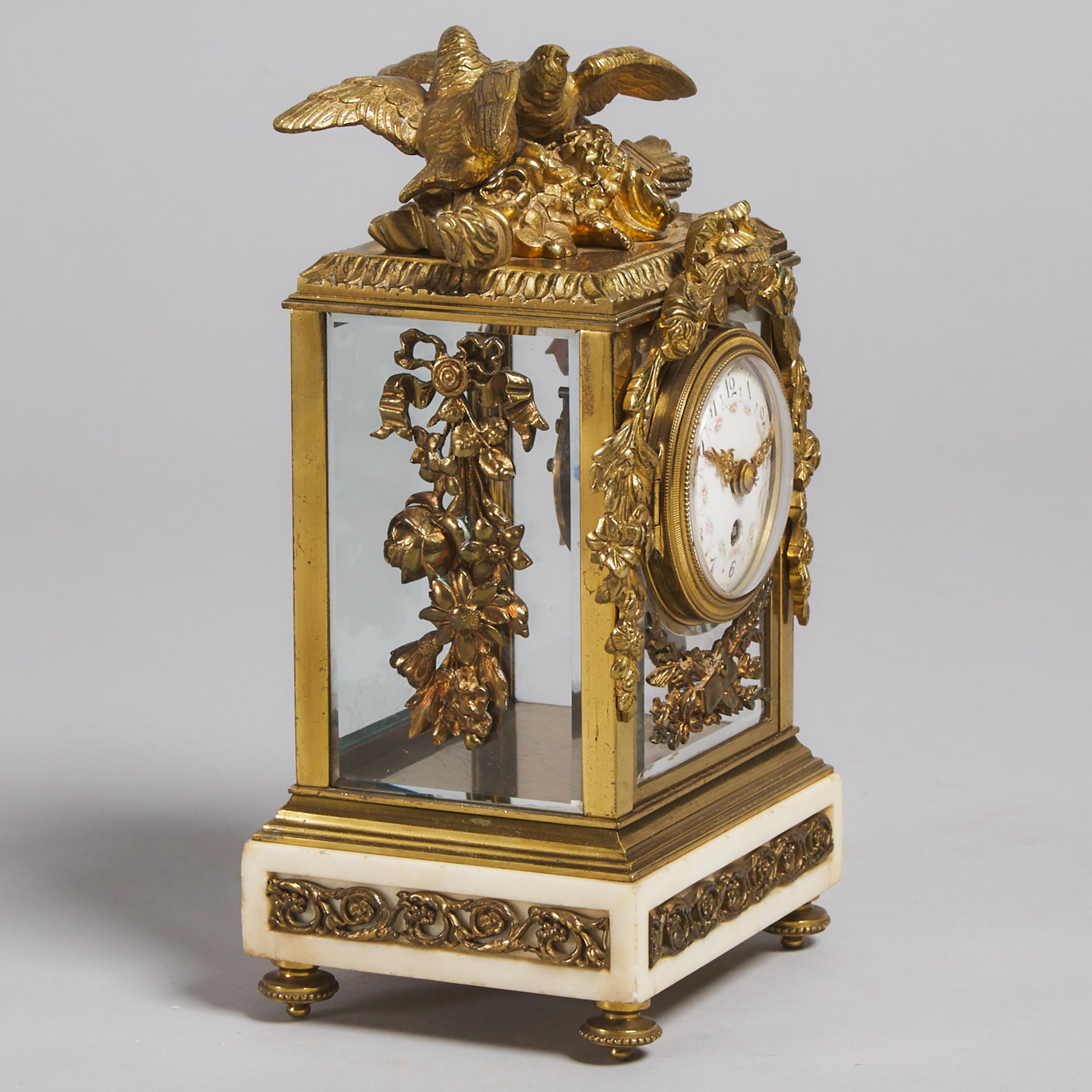 French Louis XVI Style Boudoir Timepiece, mid-late 19th century
