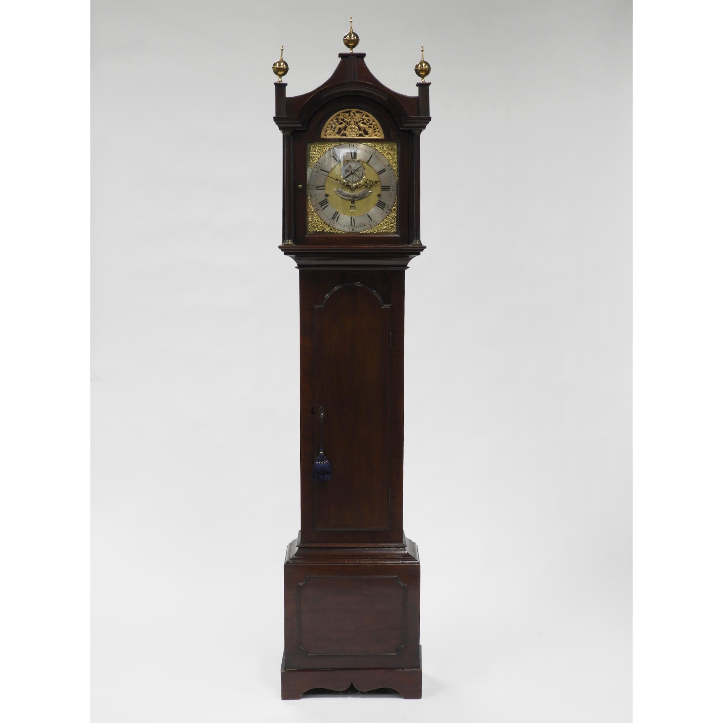 English Mahogany Quarter Striking Musical Tall Case Clock, William Hewett, London, early-mid 18th century and later