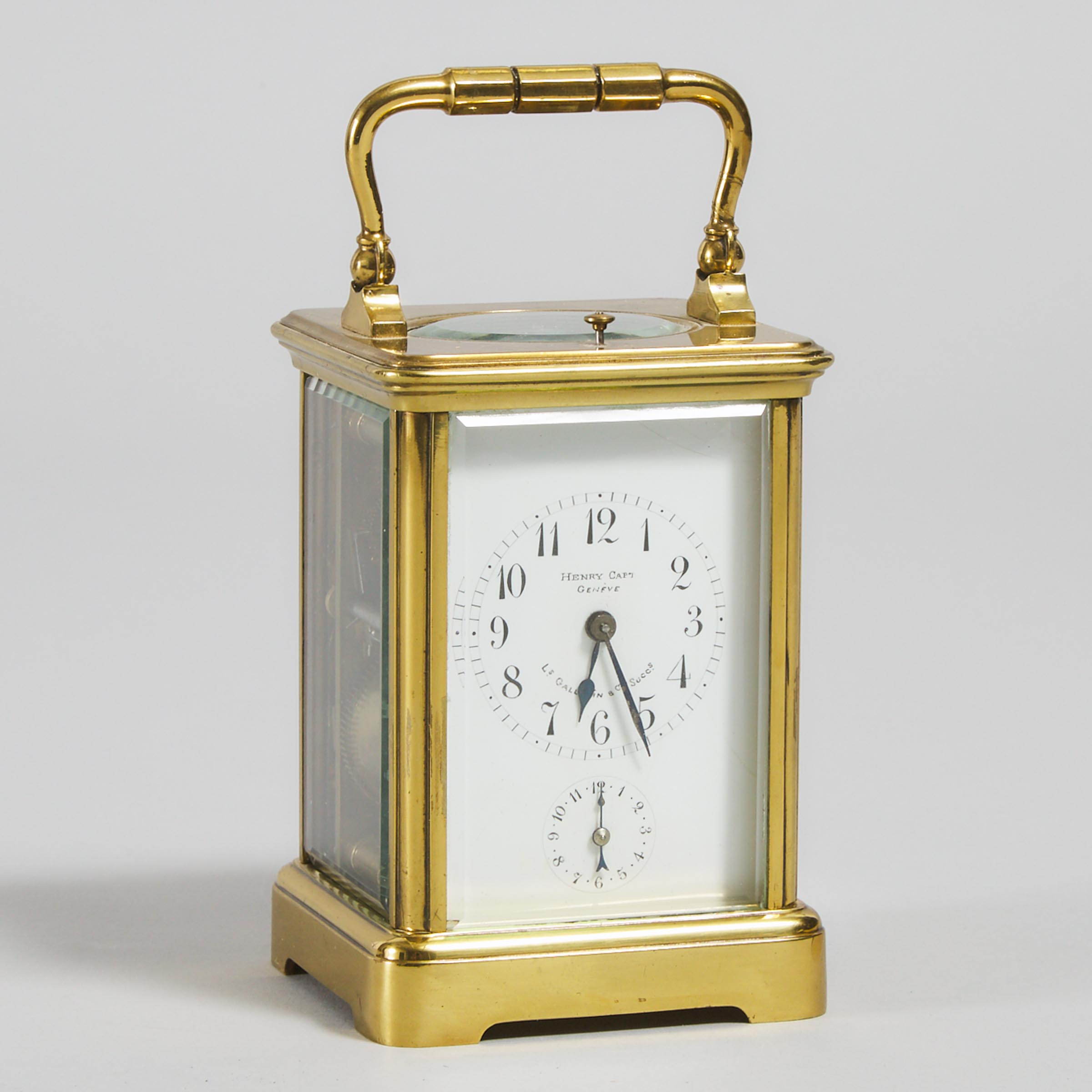 French Striking and Repeating Carriage Clock with Alarm, c.1895