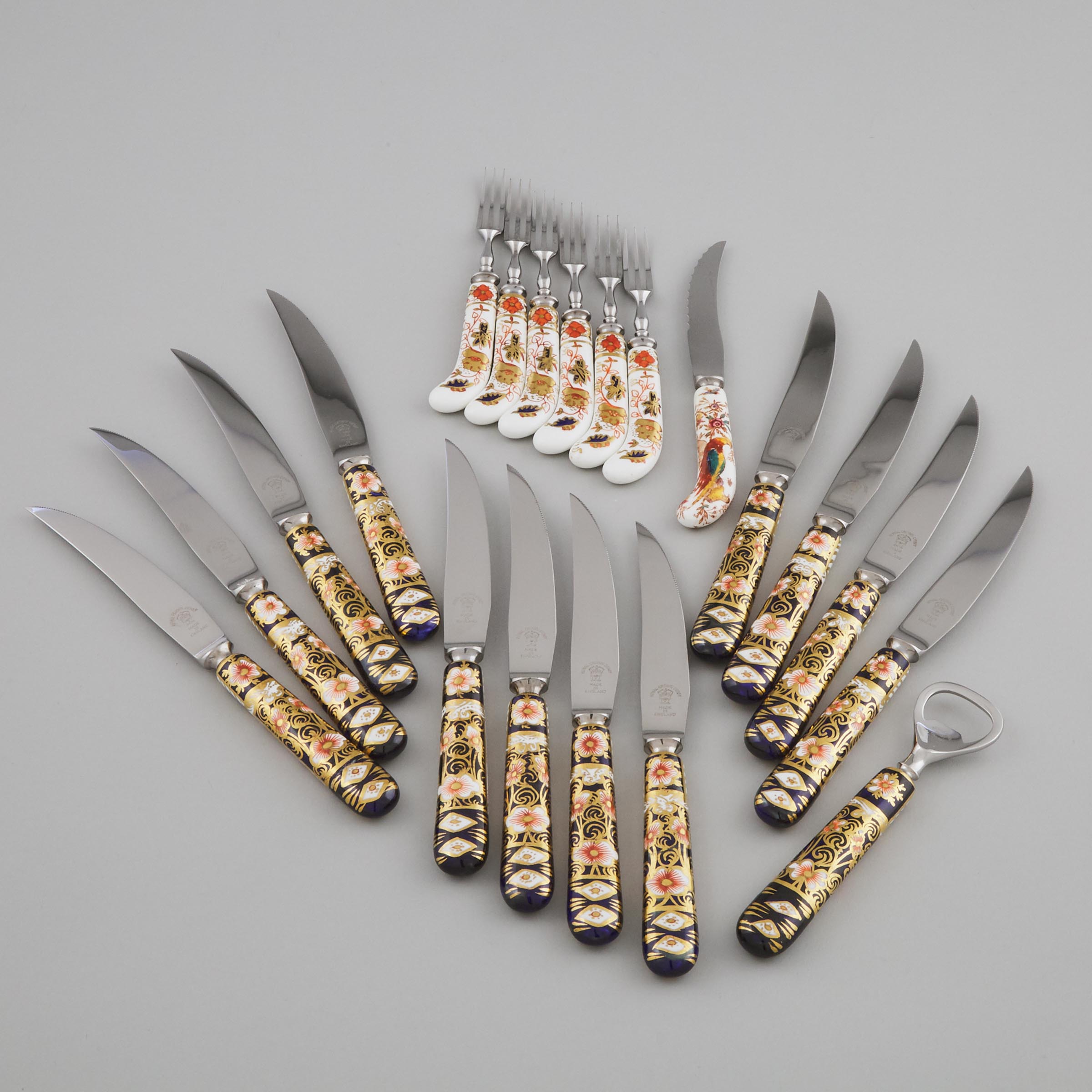 Group of Royal Crown Derby Flatware, 20th century