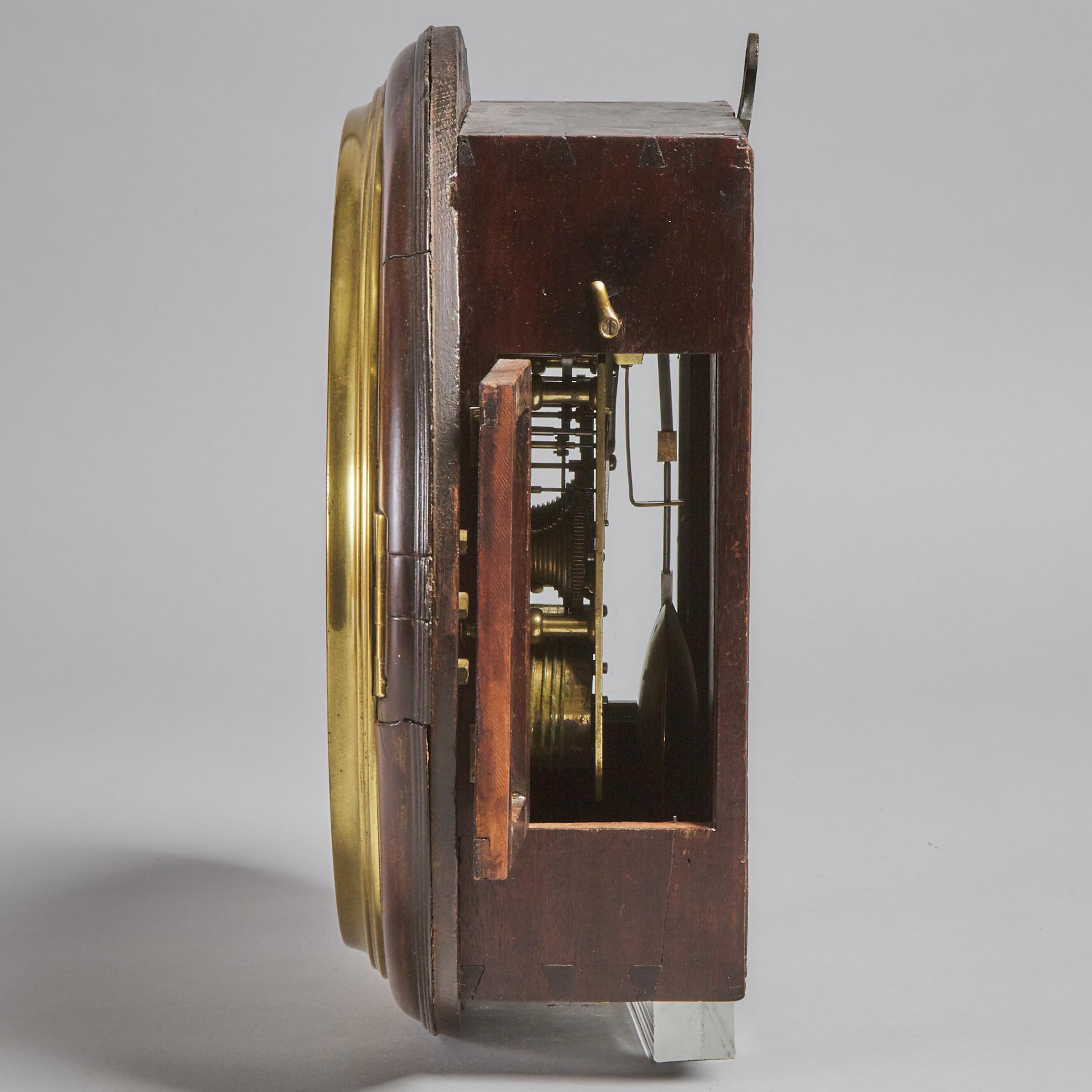 English Mahogany Dial Clock, Thomas Moss, London, late 18th/early 19th century