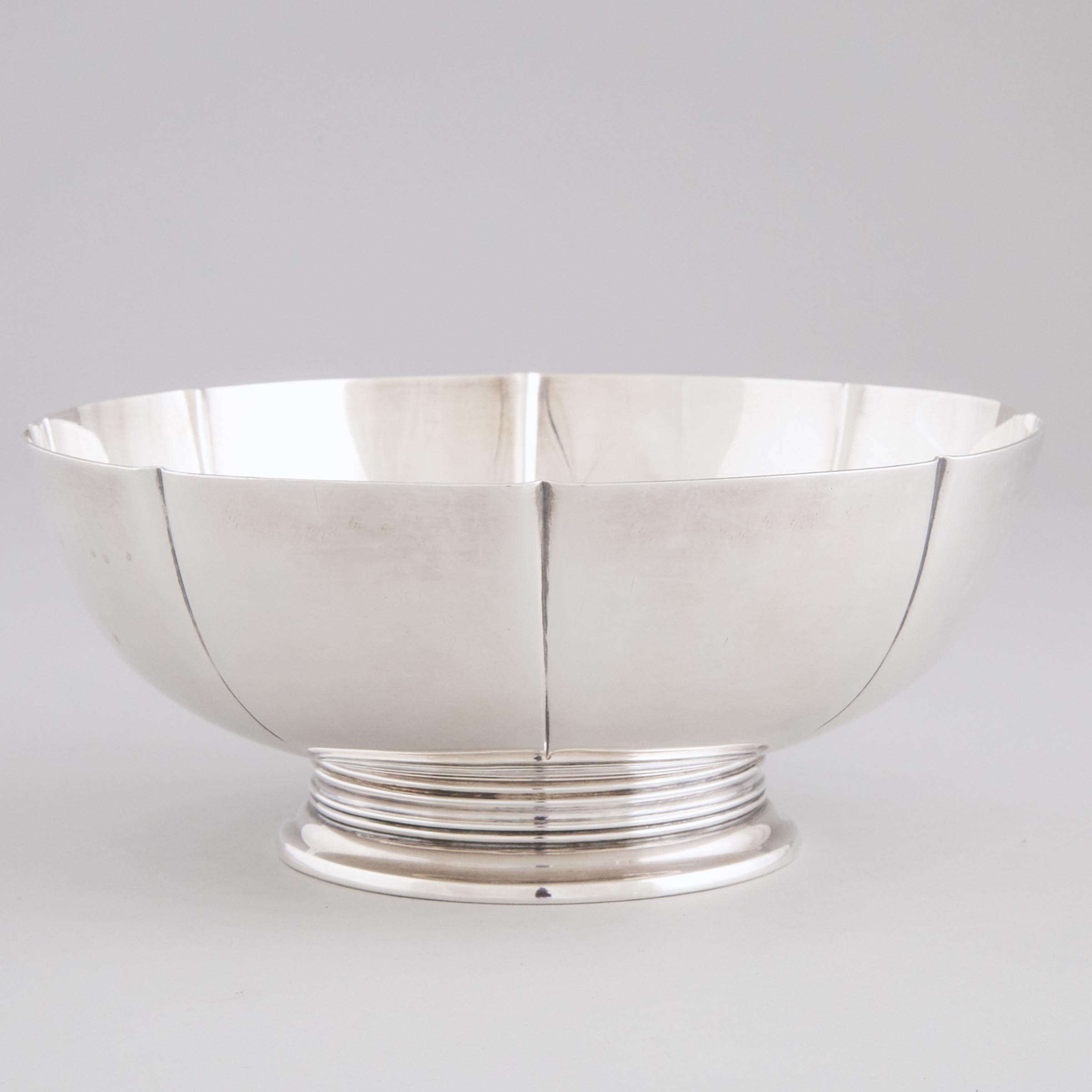 American Silver Footed Bowl, Charter Co., Wallingford, Ct., 20th century