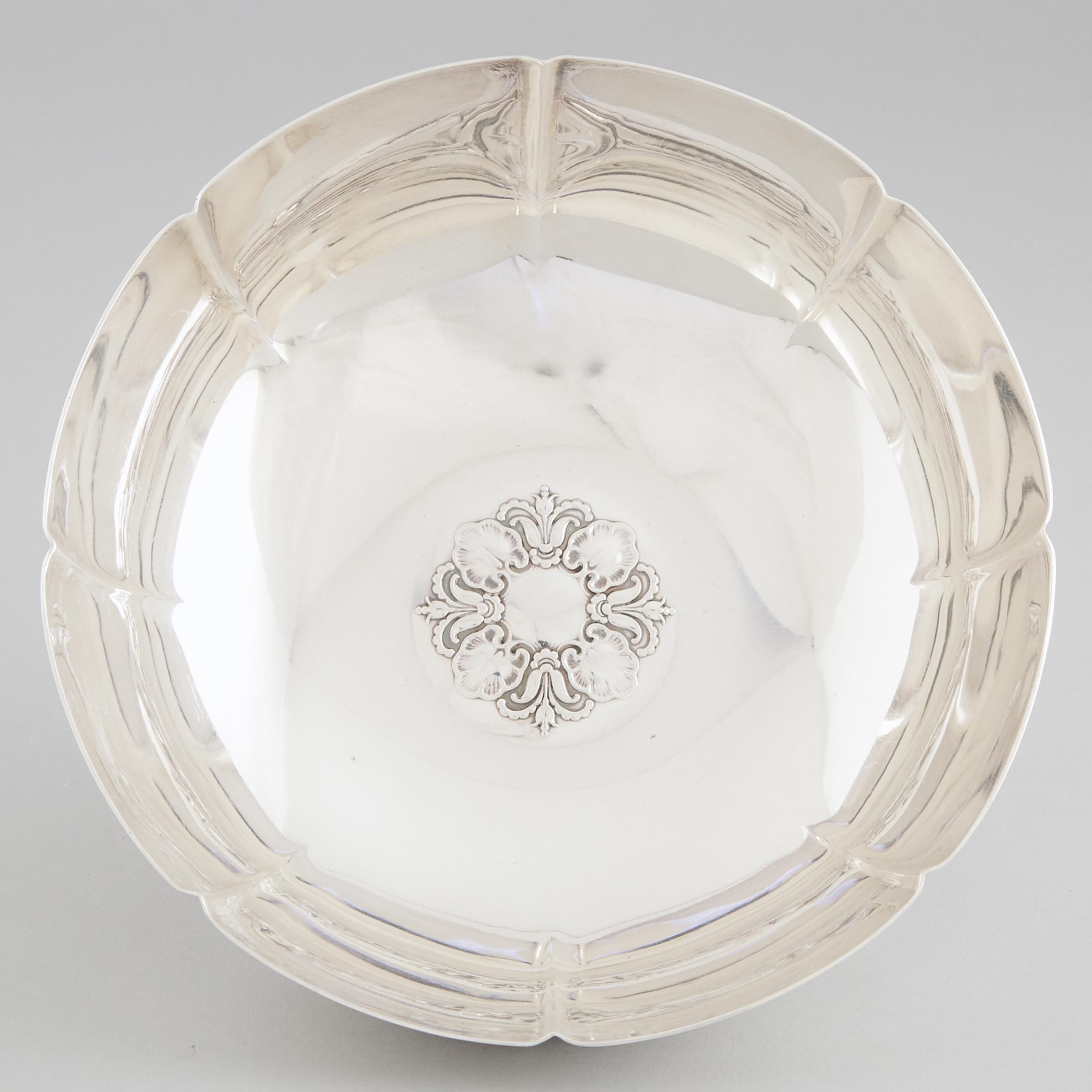 American Silver Footed Bowl, Charter Co., Wallingford, Ct., 20th century