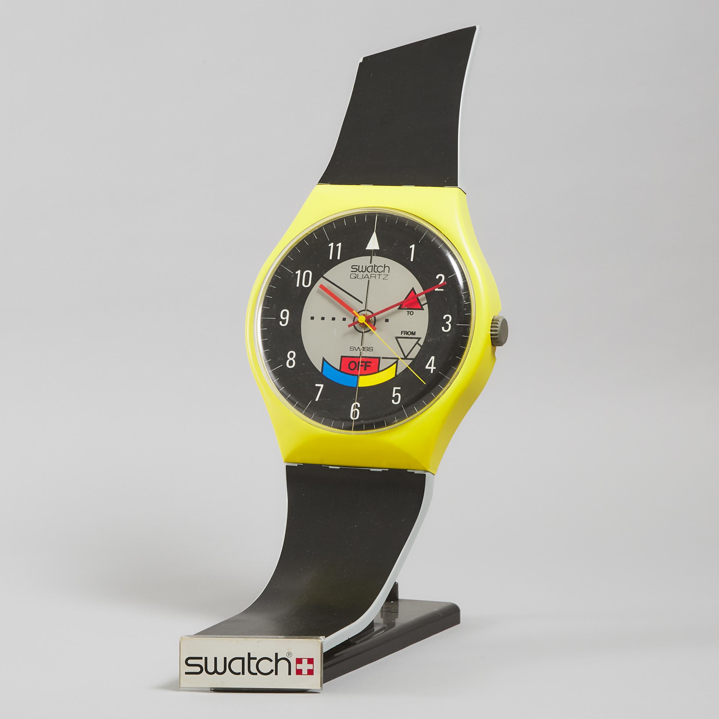 Swatch Watch Promotional Counter Top Display Clock, c.1985