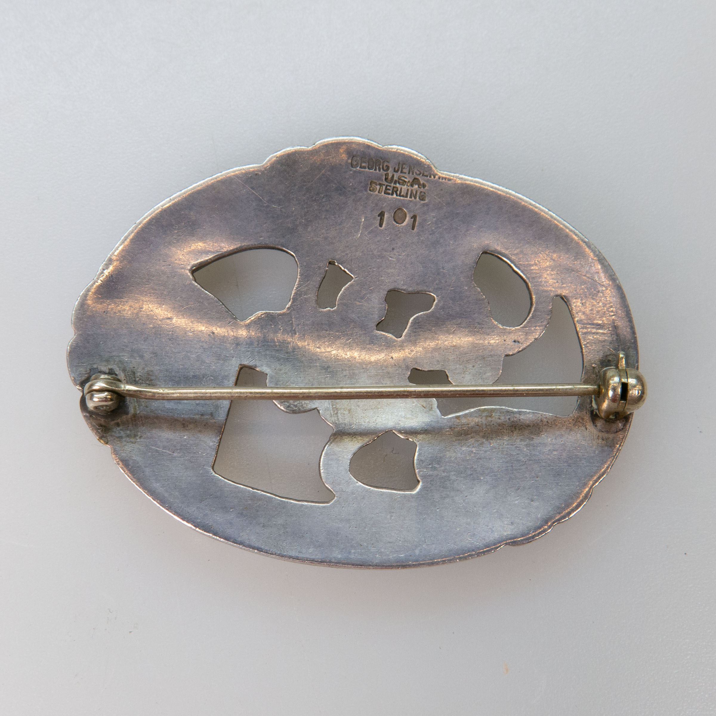 Georg Jensen Inc. American Sterling Silver Oval Brooch