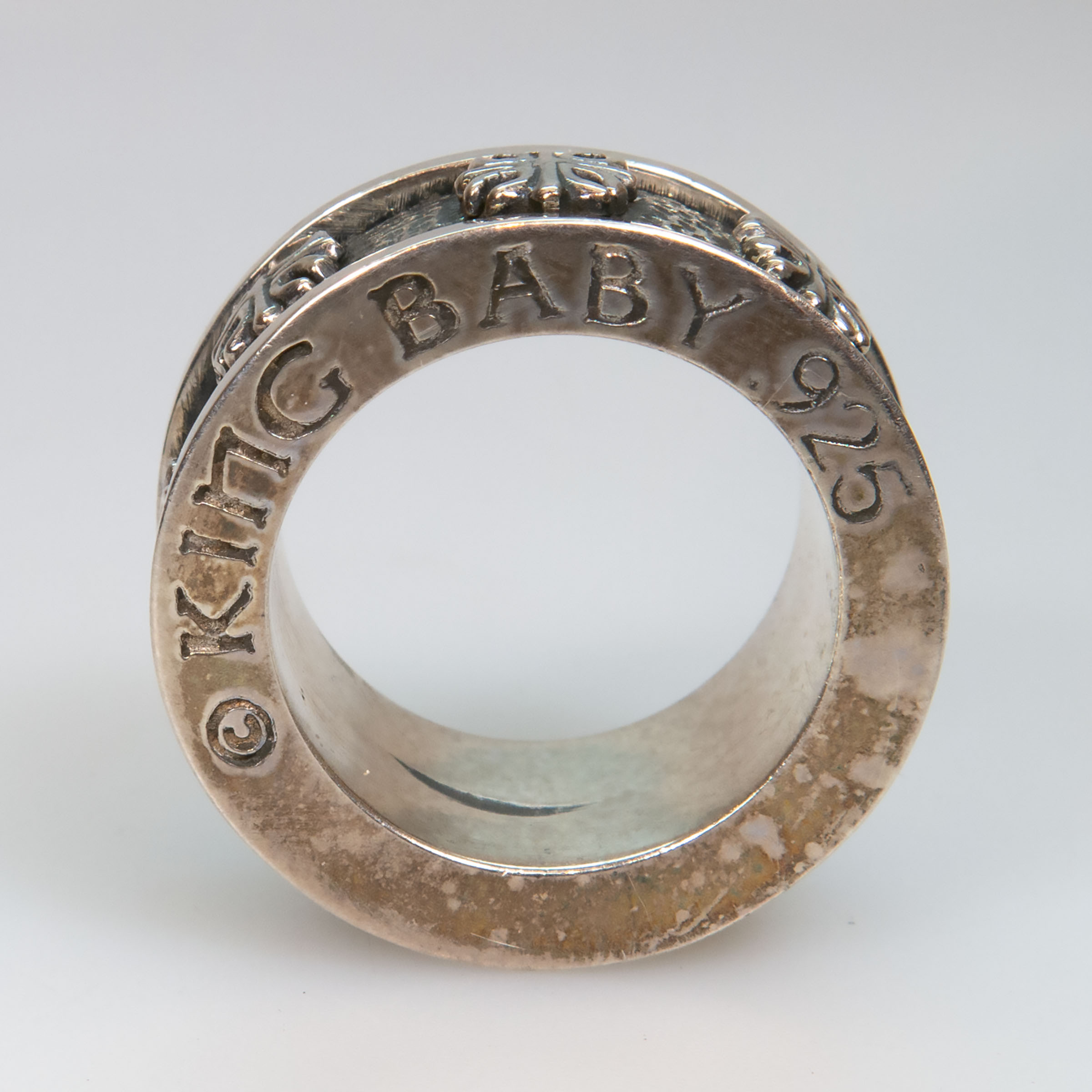 King Baby Studio Men's Sterling Silver 'Spinning' Ring
