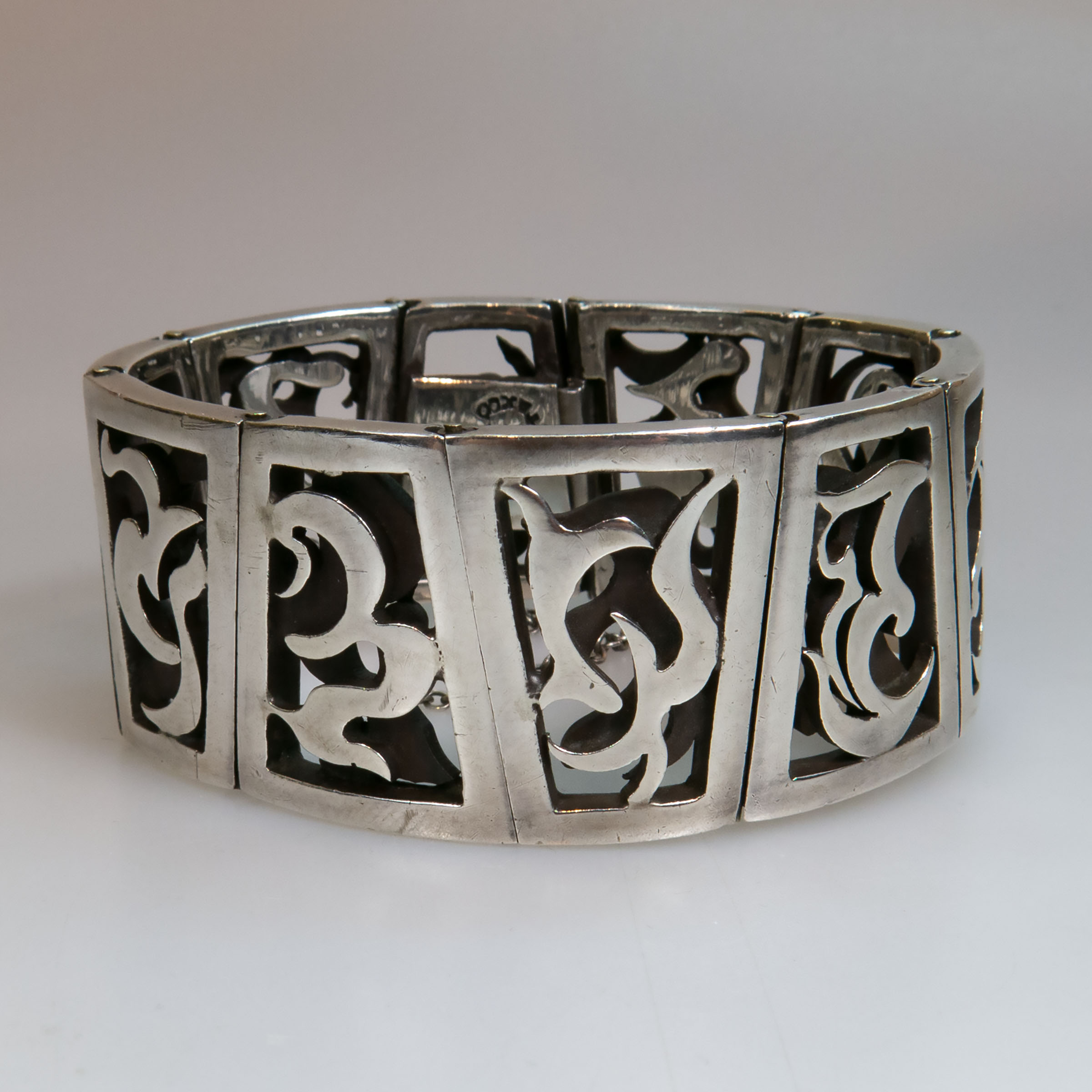 Antonio Pineda Mexican Sterling Silver Angular Link Bracelet