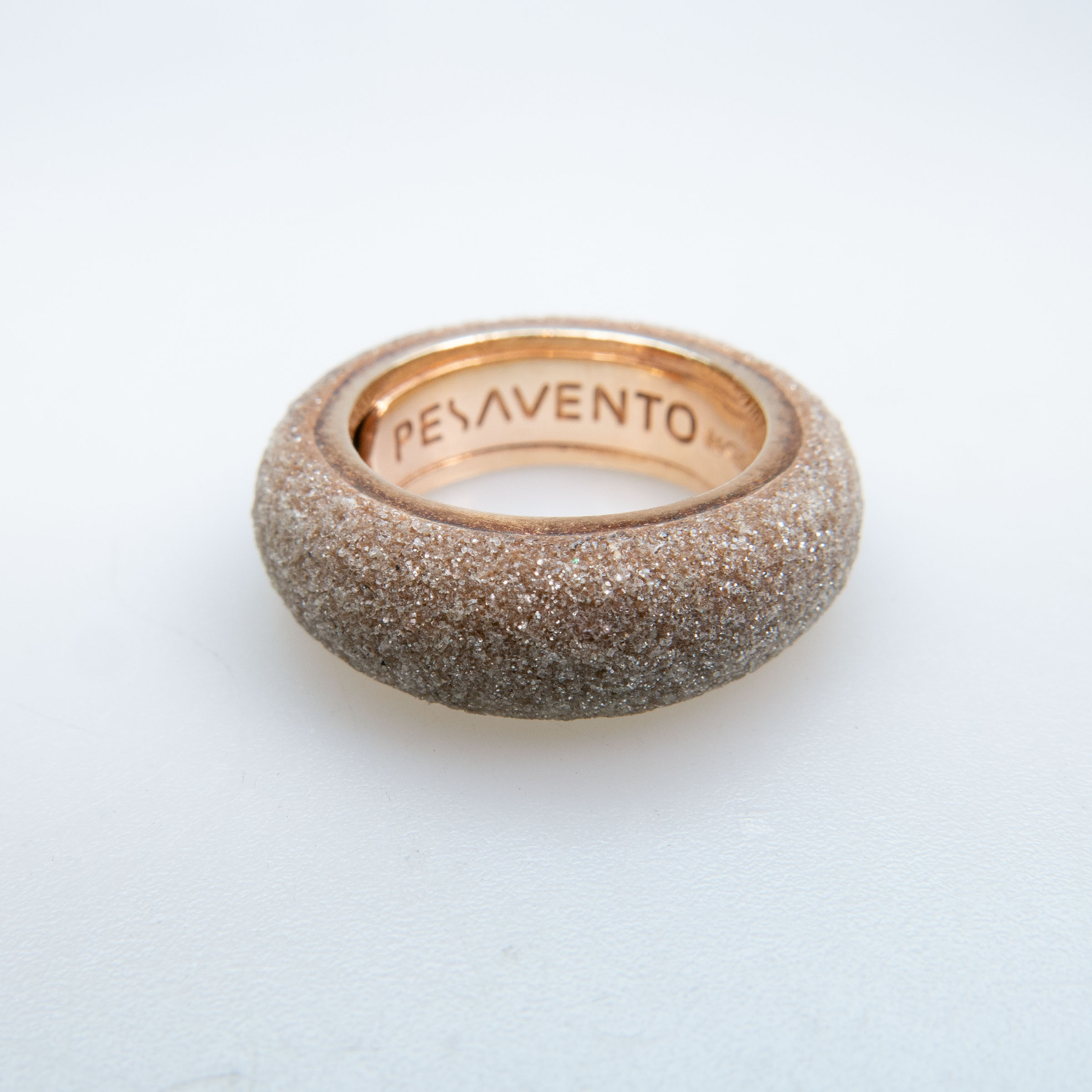 Pesavento Italian Rose Gold Plated Sterling Silver Band