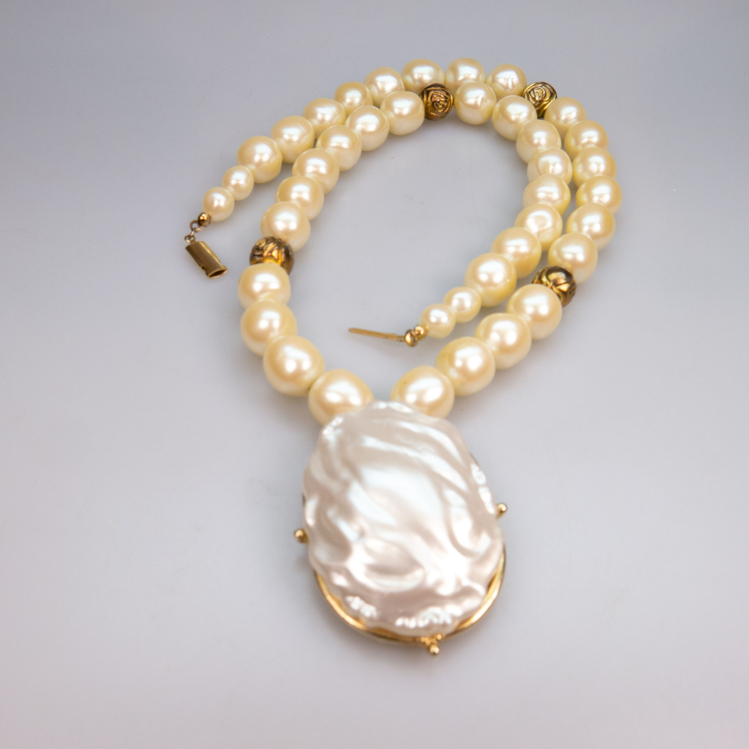 Whiting & Davis Faux Pearl Necklace