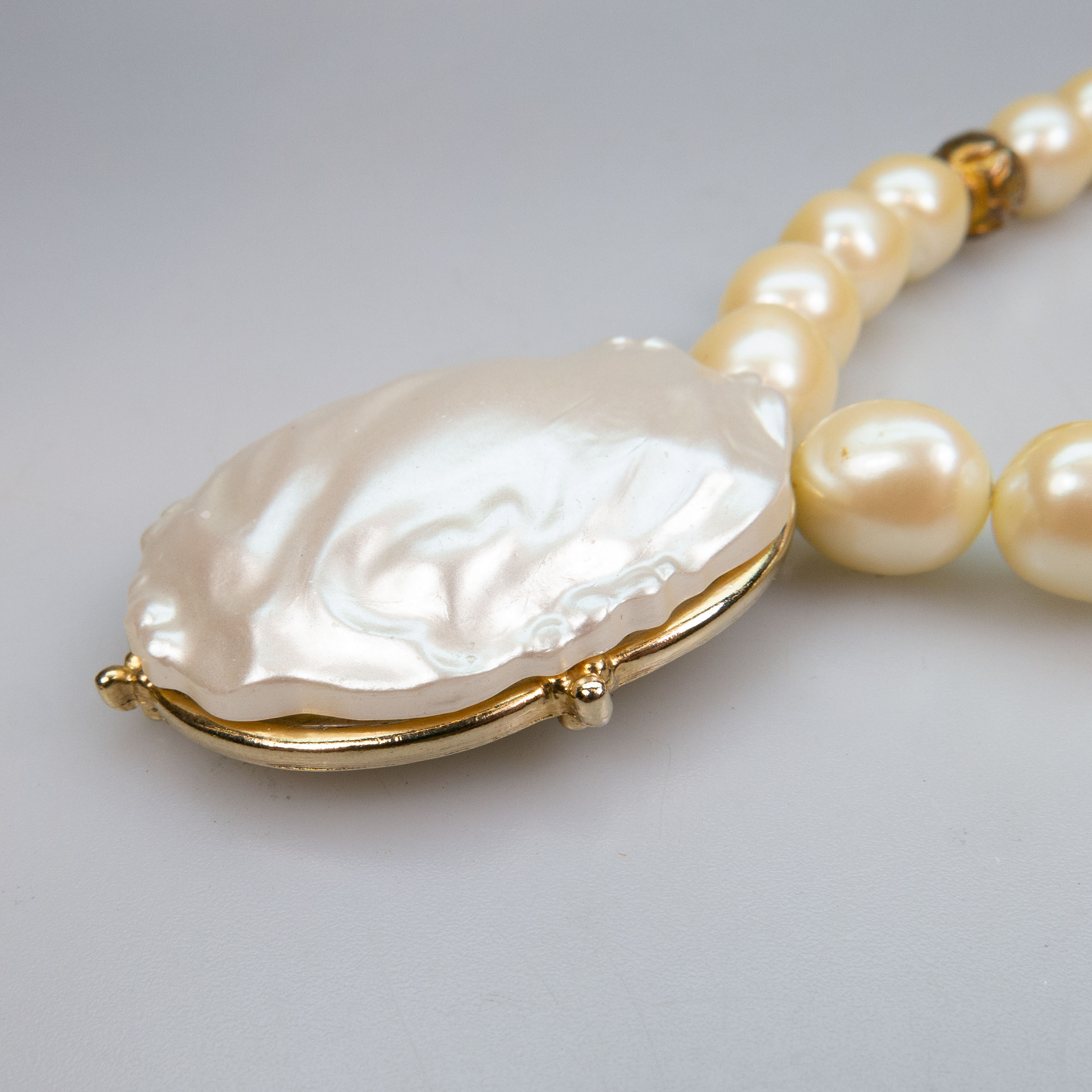 Whiting & Davis Faux Pearl Necklace