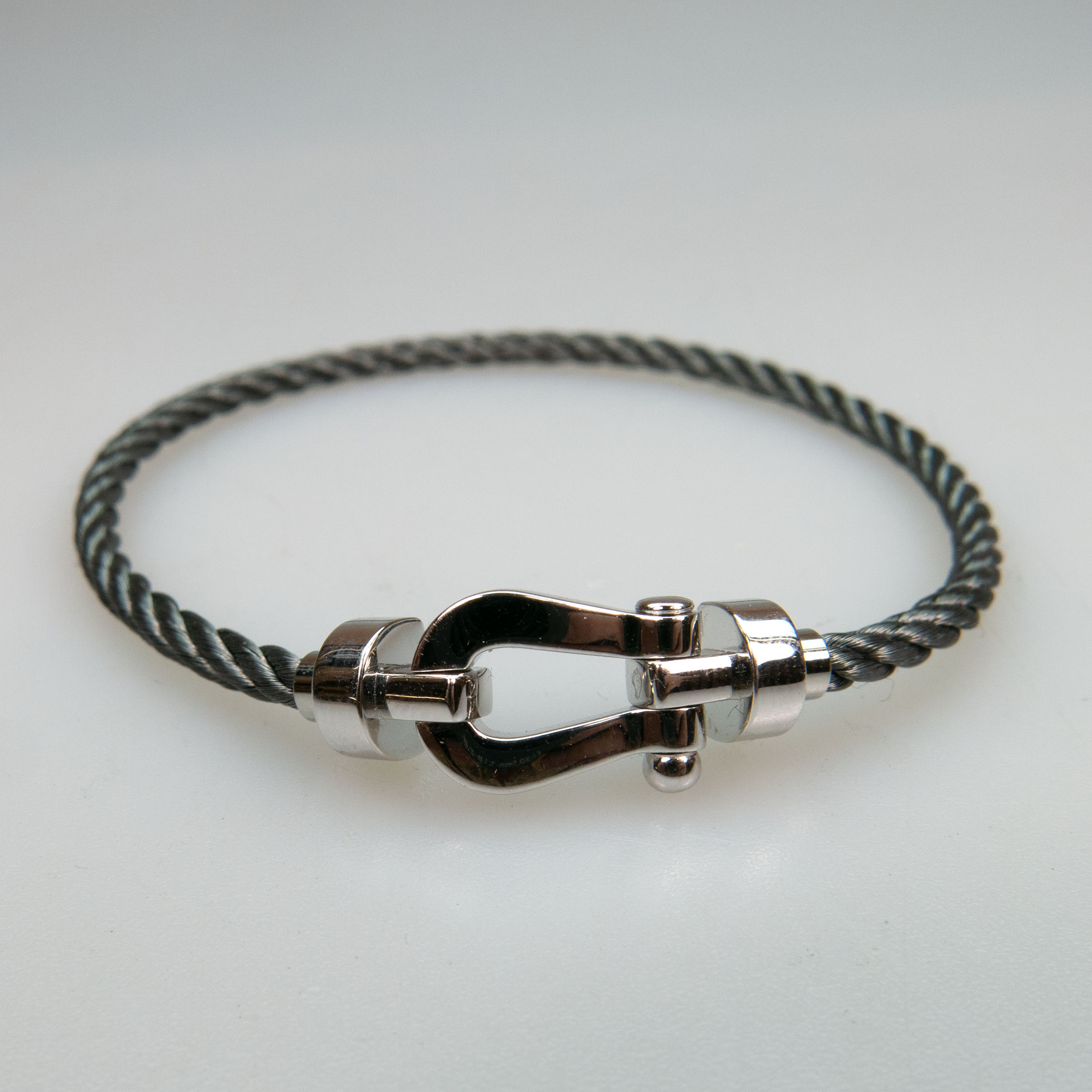 Fred Force 10 Stainless Steel And 18k White Gold Bracelet