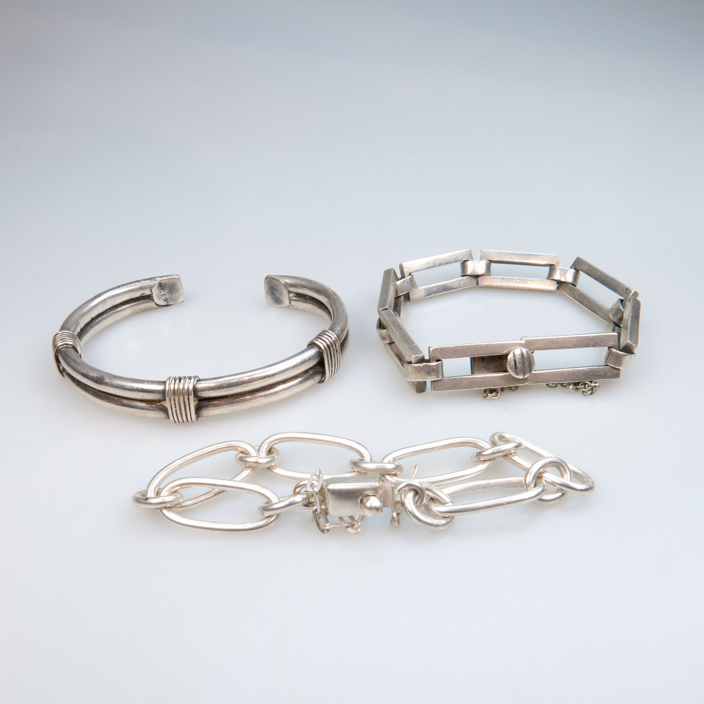 3 Silver Bracelets