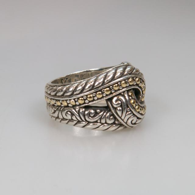 Sterling Silver And 18k Yellow Gold Ring