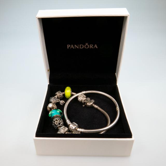 2 Pandora Sterling Silver Bracelets