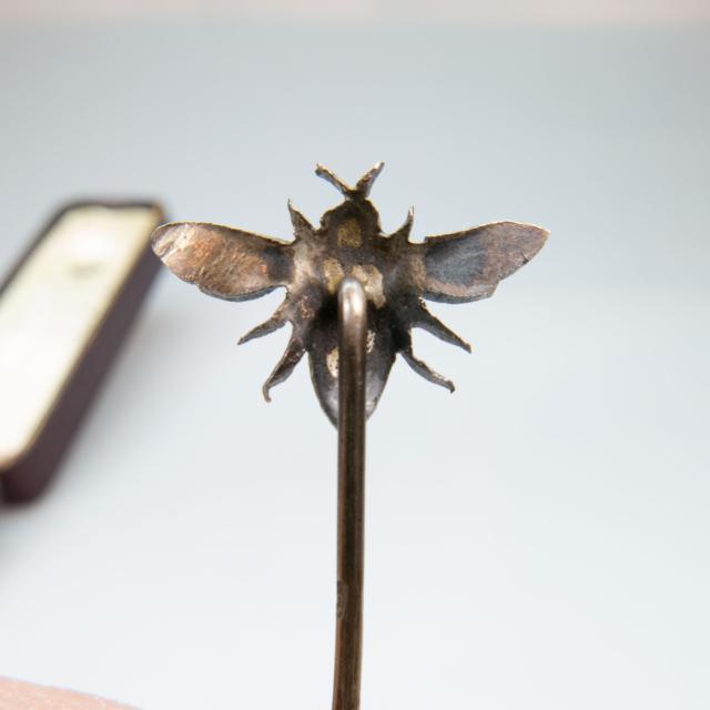 Belgian 833 Grade Silver Bee Stick Pin 