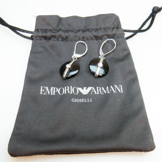 Pair Of Emporio Armani Sterling Silver Earrings
