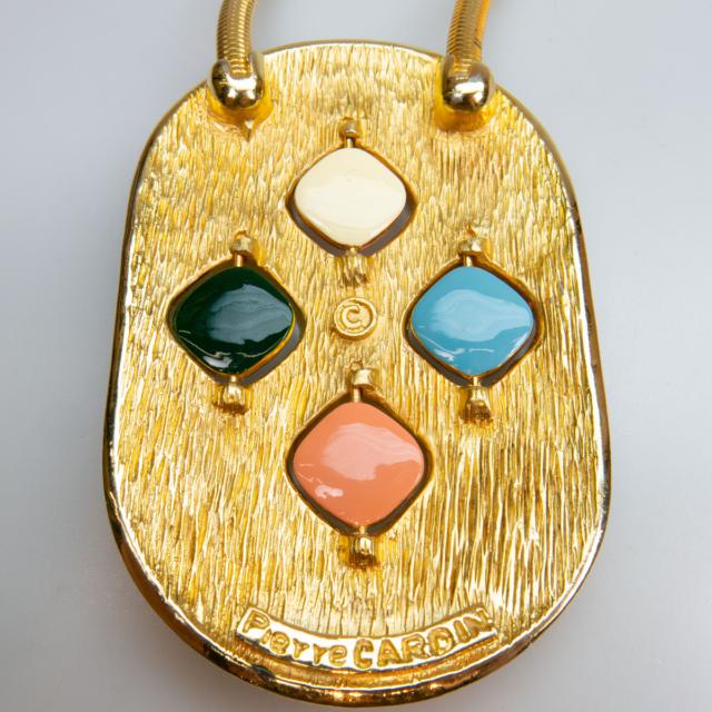Pierre Cardin Gold-Tone Modernist Necklace