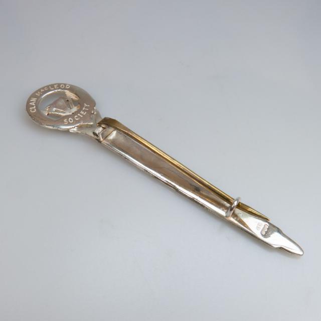 Scottish Silver Kilt Pin for the Clan MacLeod Society