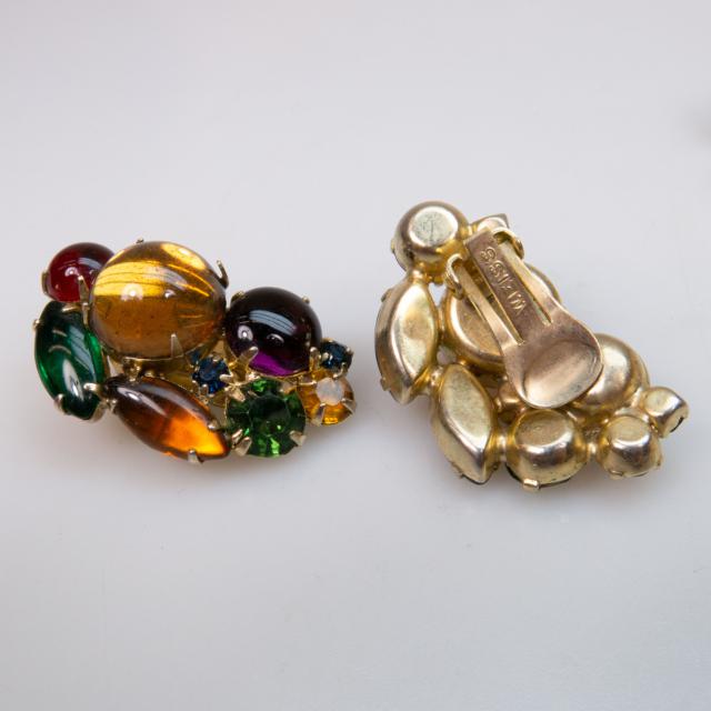 3 Pairs Of Gold-Tone Clip-Back Earrings