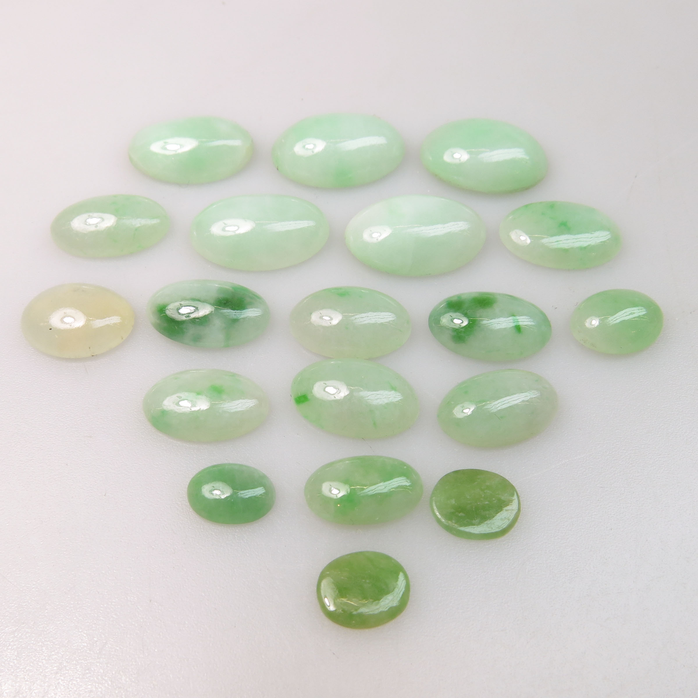 19 Various Oval Jadeite Cabochons