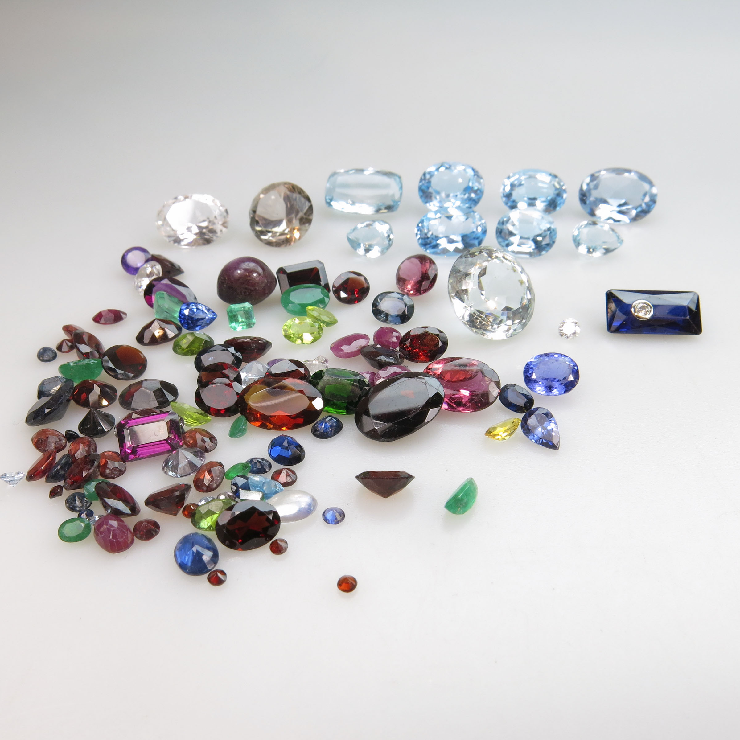 Quantity Of Various Cut Gemstones