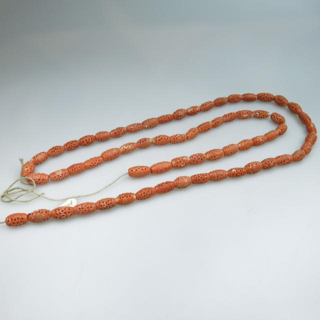 5 Strands Of Coral Beads