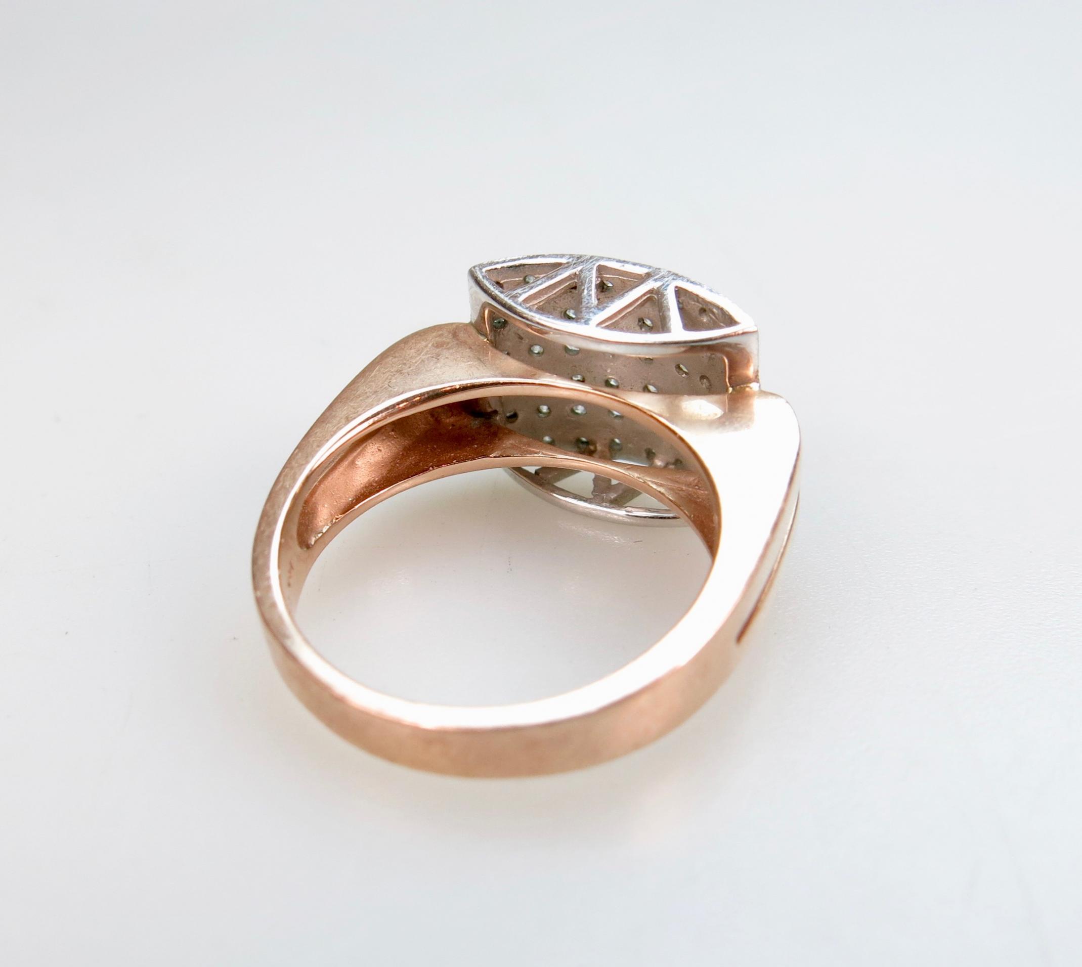14k Rose And White Gold Ring