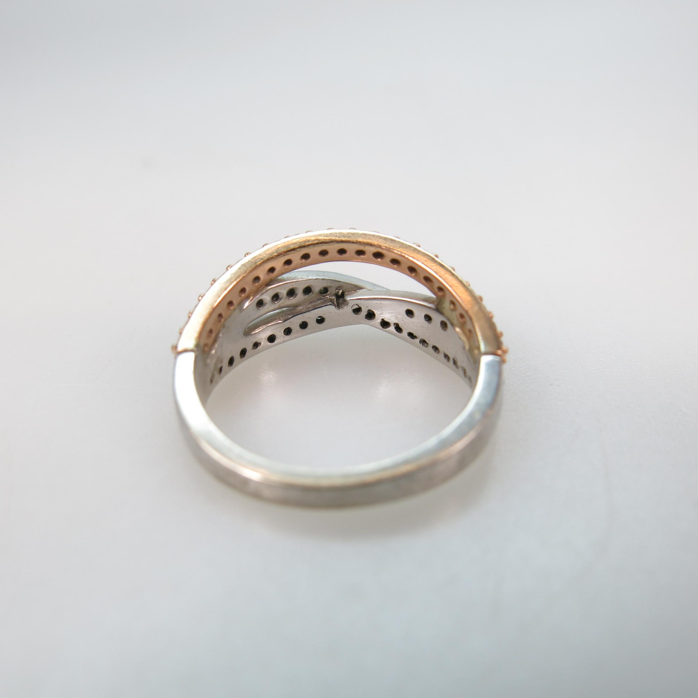 10k White And Rose Gold Band