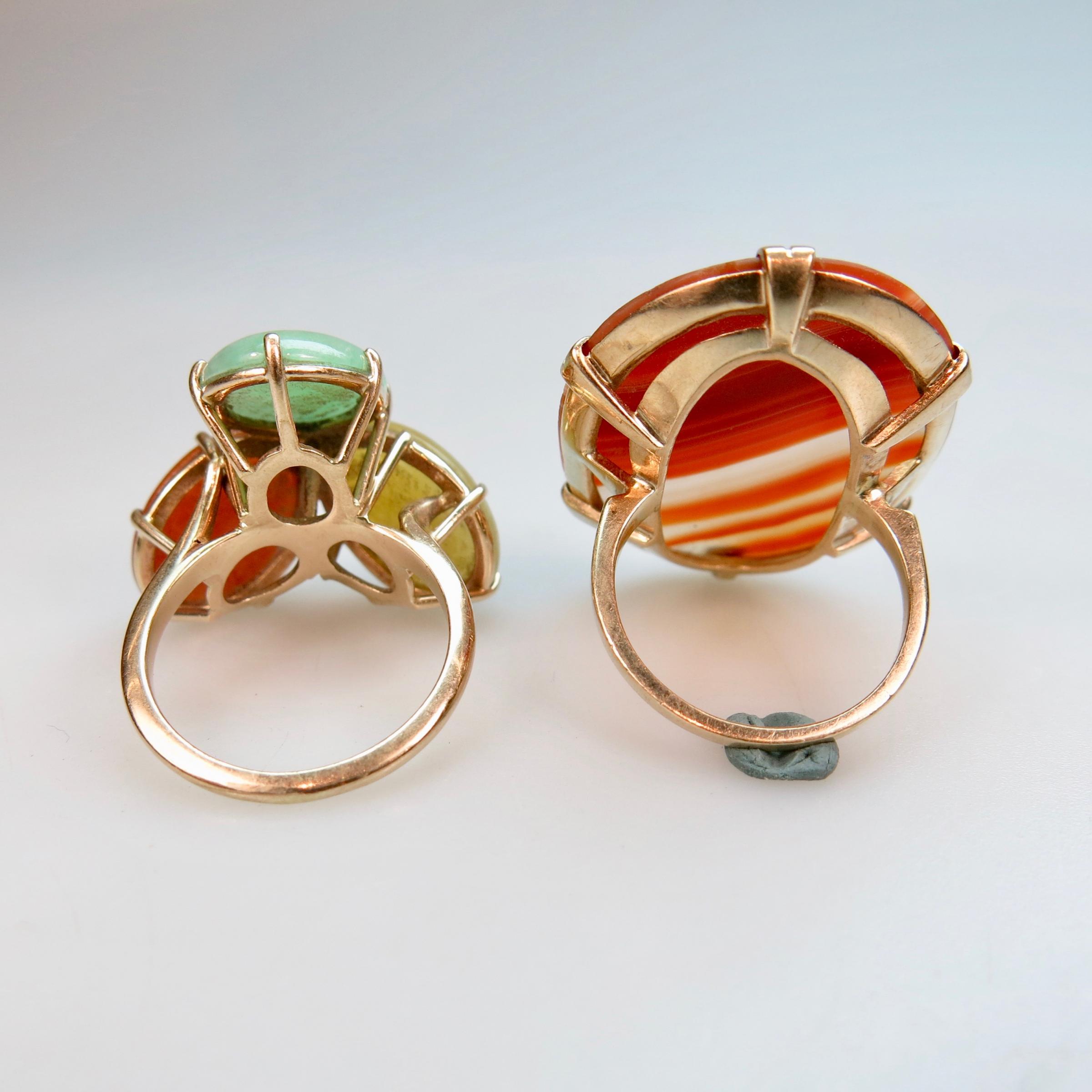 1 x 14k And 1 x 10k Yellow Gold Rings