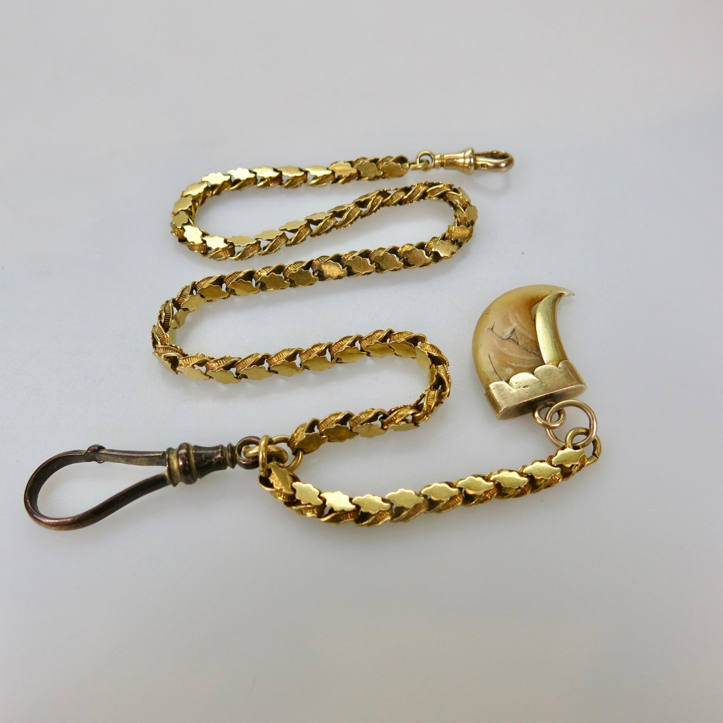 19th Century 18k Yellow Gold Watch Chain