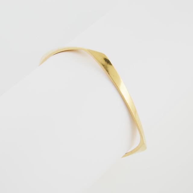Tiffany & Co. Frank Gehry 18k Yellow Gold Torque Bangle