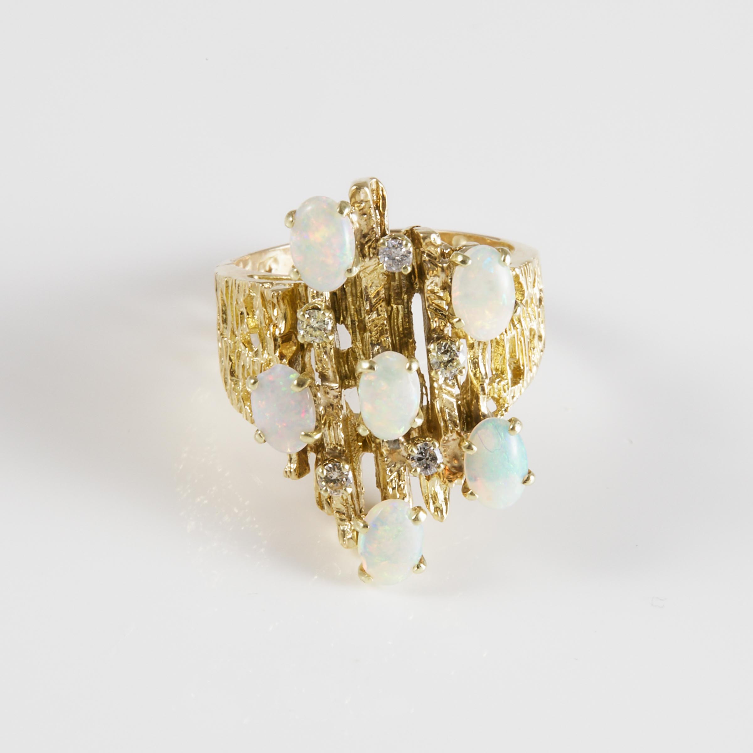 14k Yellow Gold Abstract Ring 