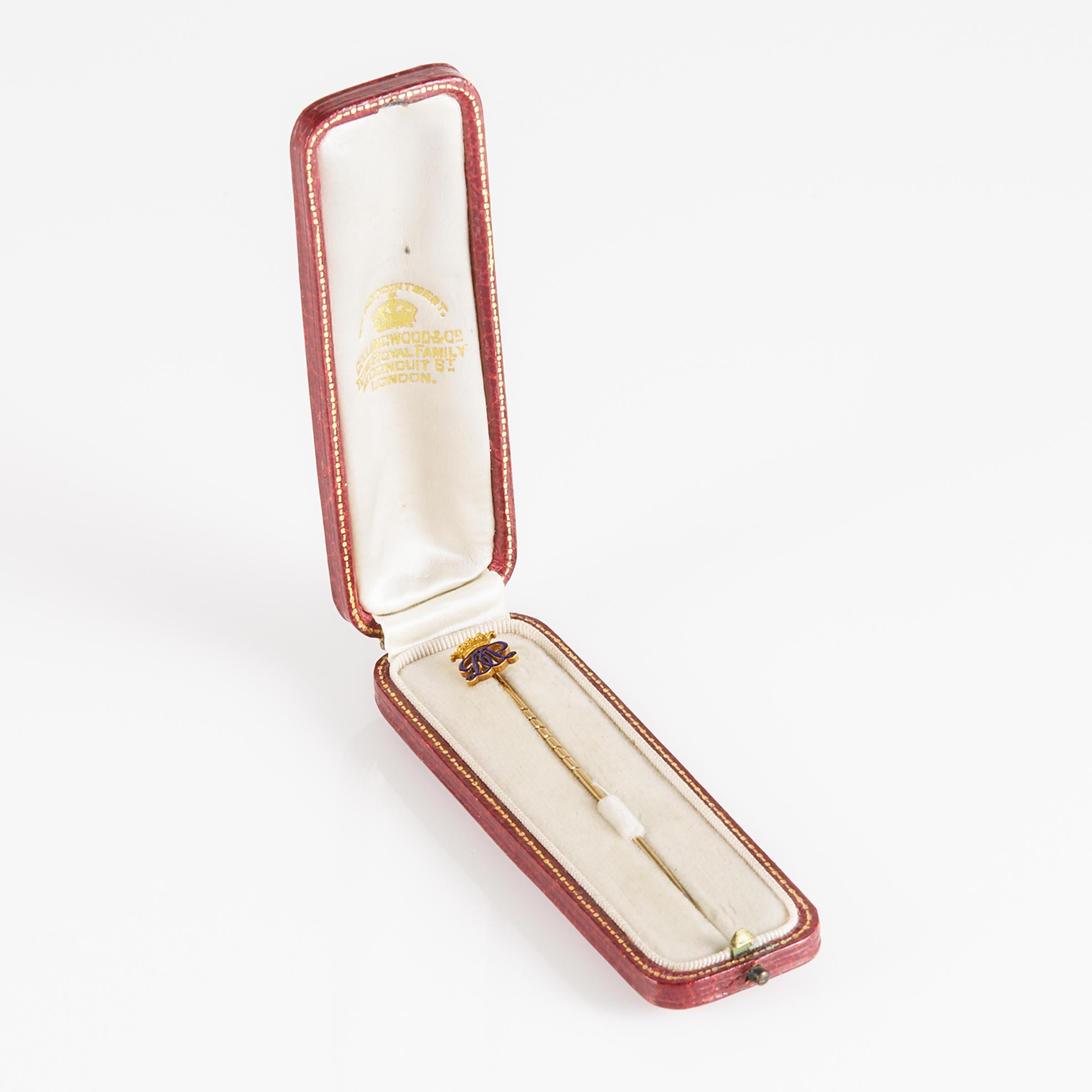 18k Yellow Gold And Enamel Stickpin