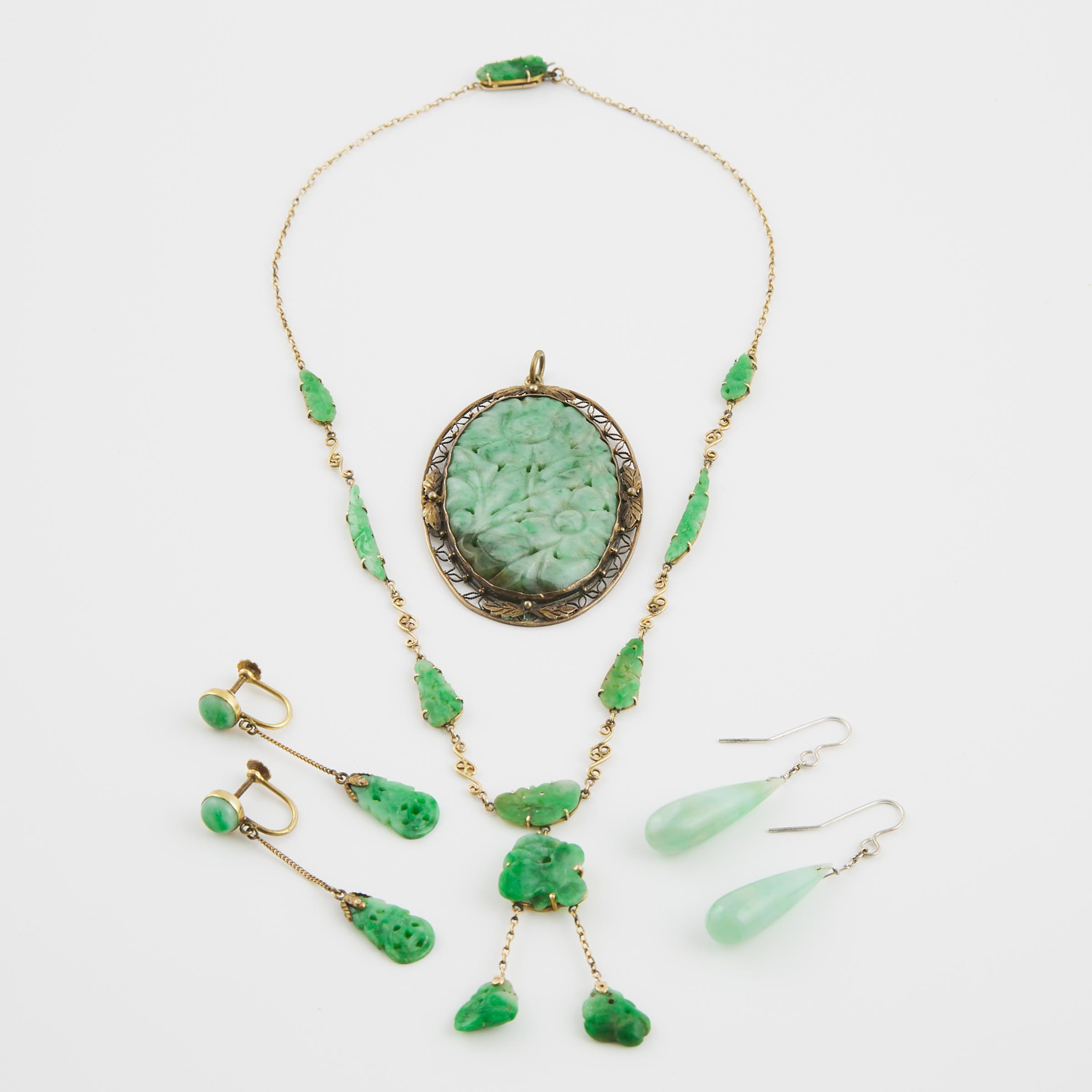 Small Quantity Of Jade Jewellery