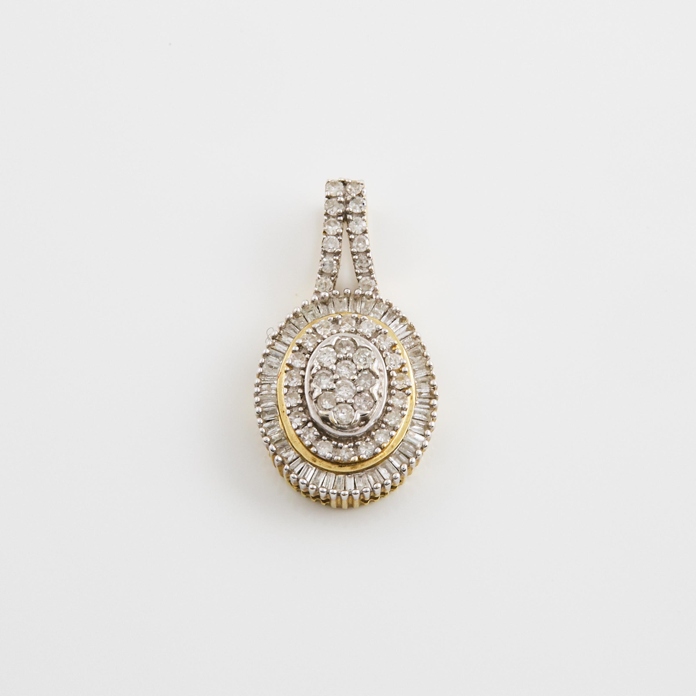 10k White And Yellow Gold Pendant