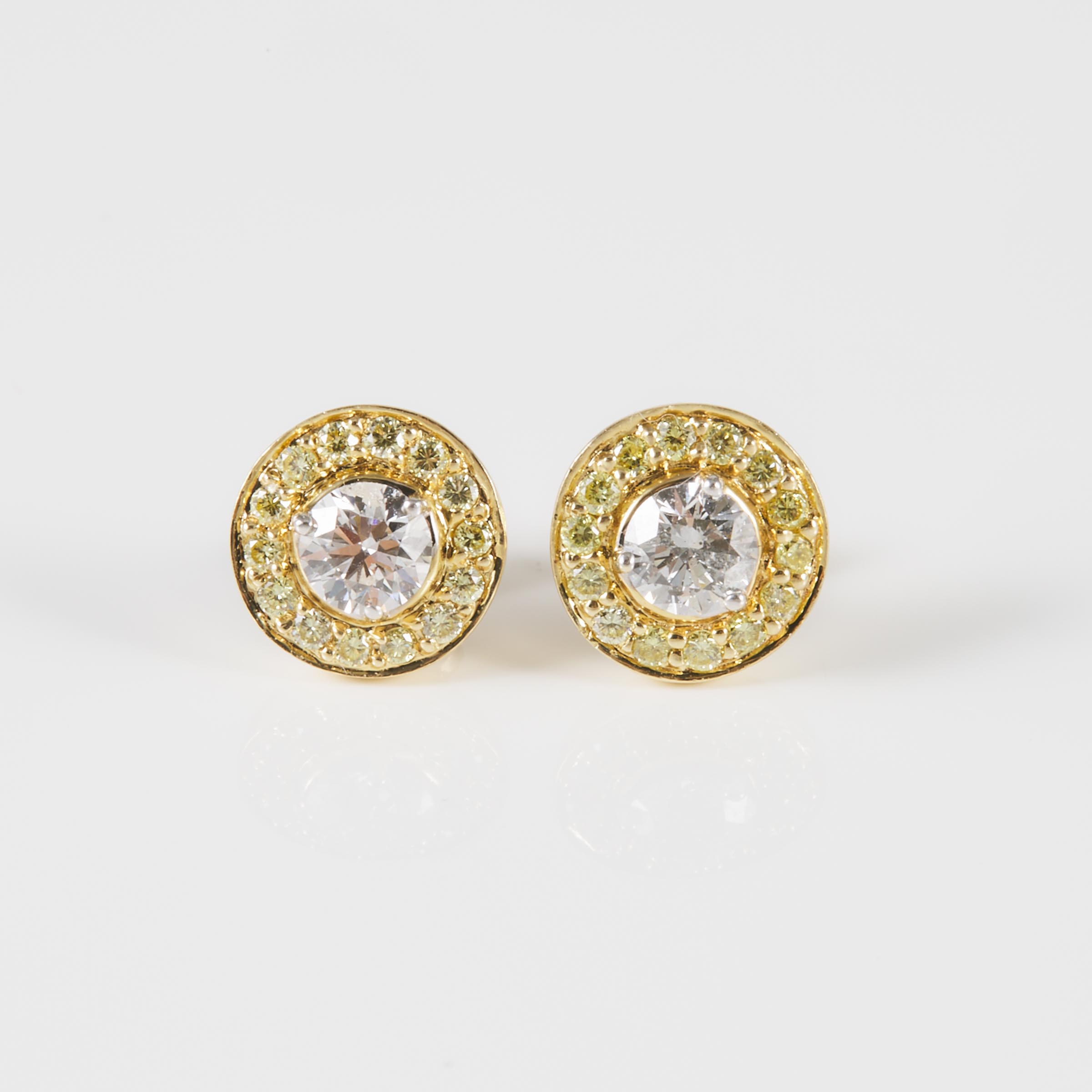 Pair Of 14k Yellow Gold Stud Earings